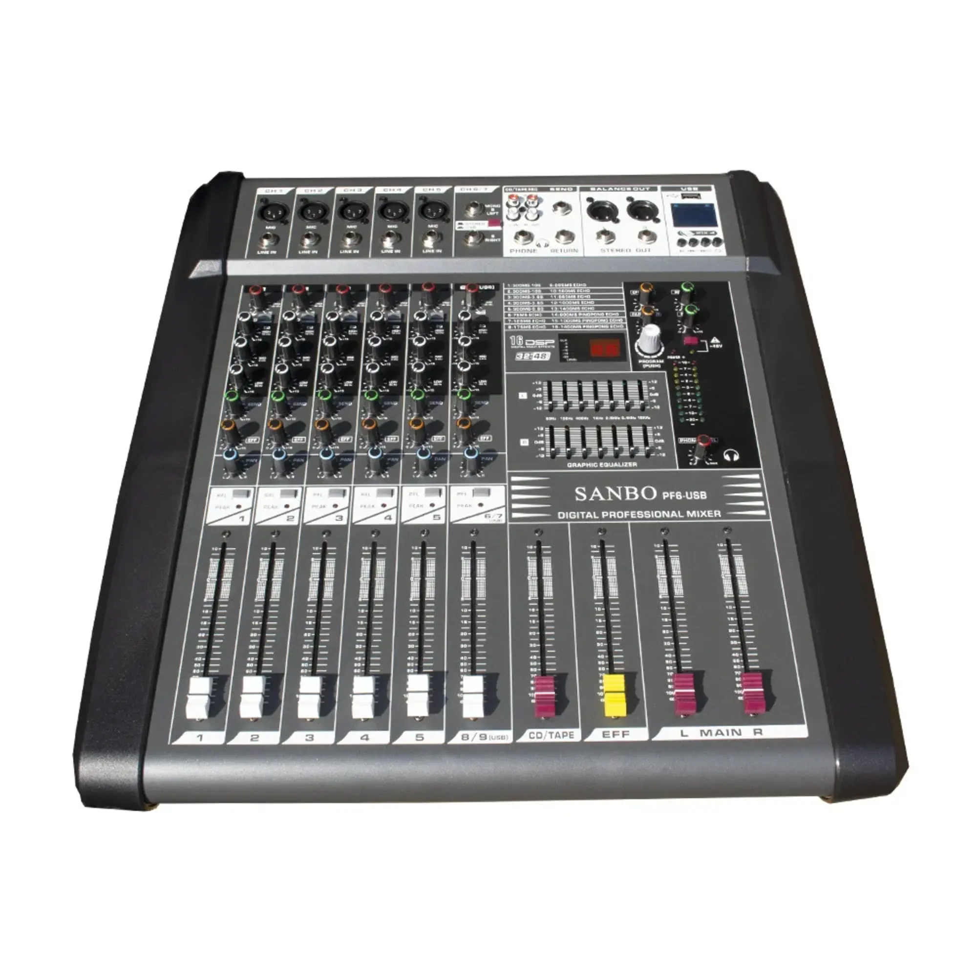 SAMBO PF 6-USB Активный микшерный пульт (1 / 3)