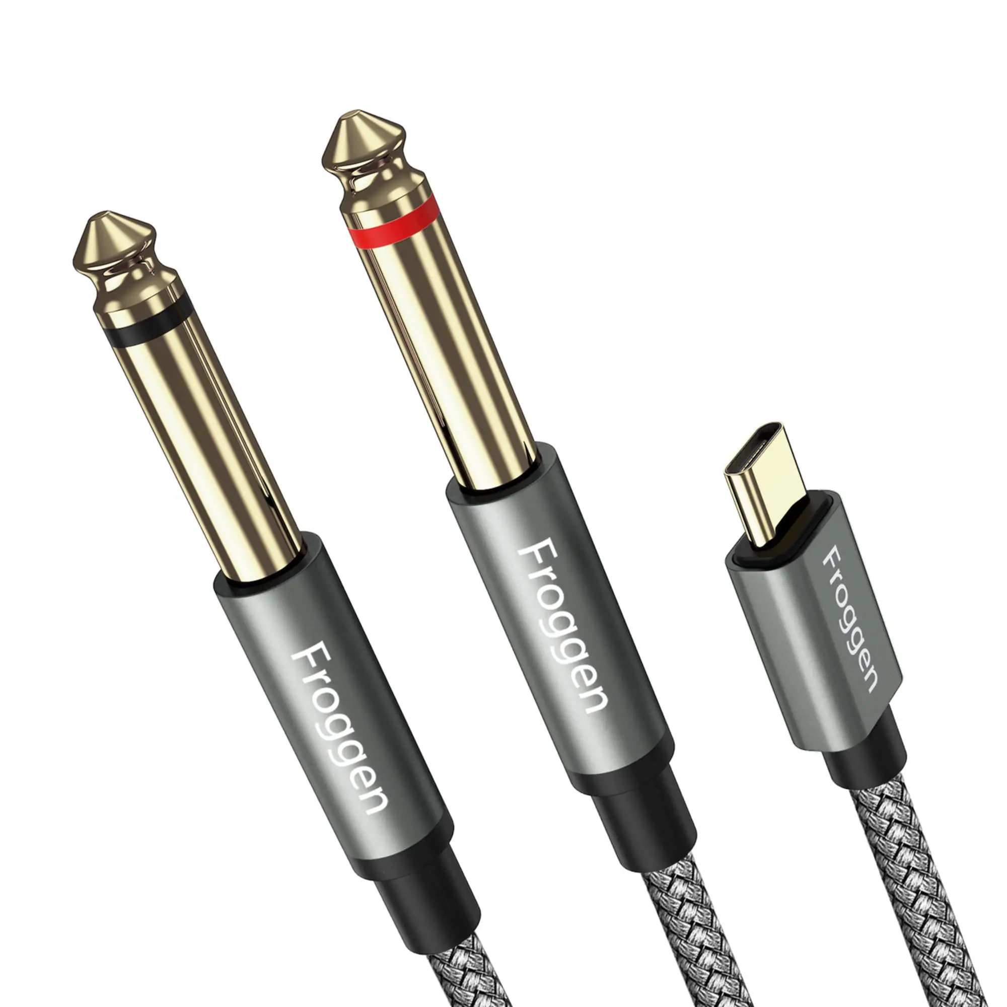 Кабель аудио Jack 6.3mm x2 - Type C 1,5m (1 / 1)