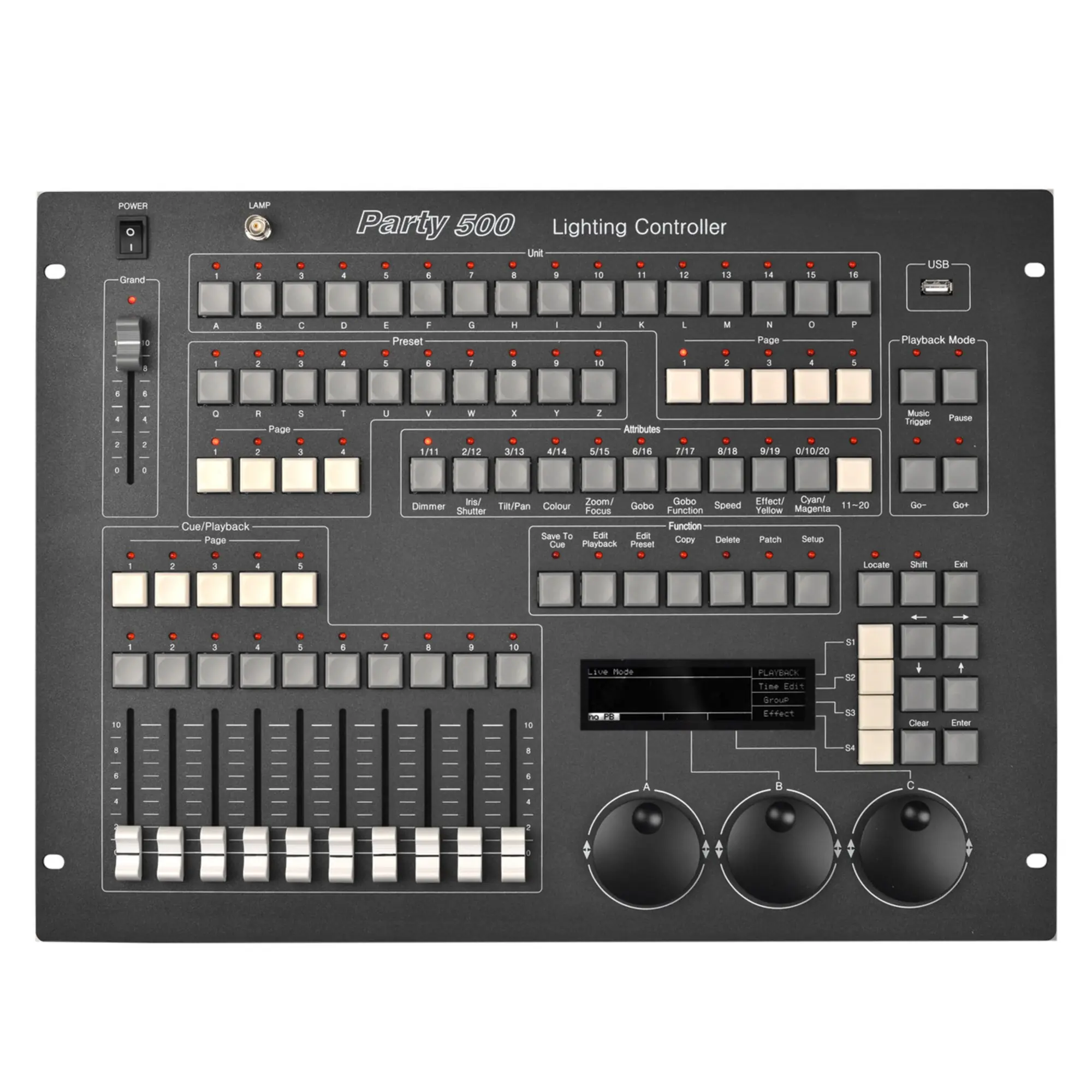 Контроллер освещения PRSTAGE DMX Console Party 500 (4 / 4)