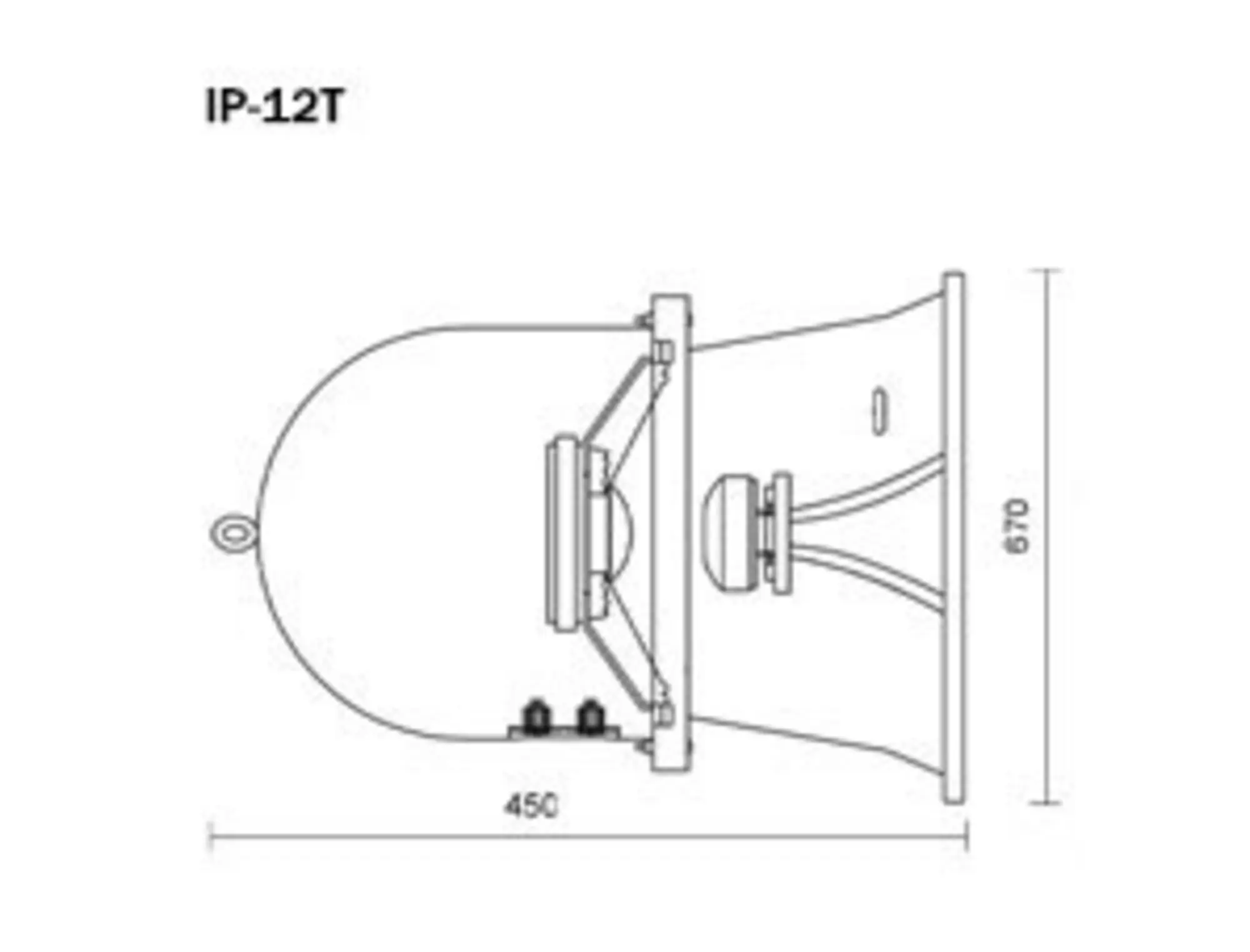 Двухполосная всепогодная акустическая система IP-12T (4 / 4)