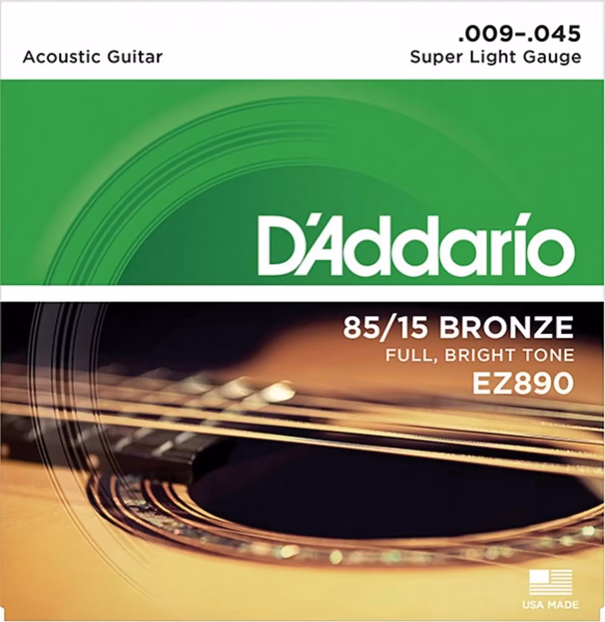 Струны для акустической гитары 9-45, 85/15 D`Addario EZ890 (1 / 1)