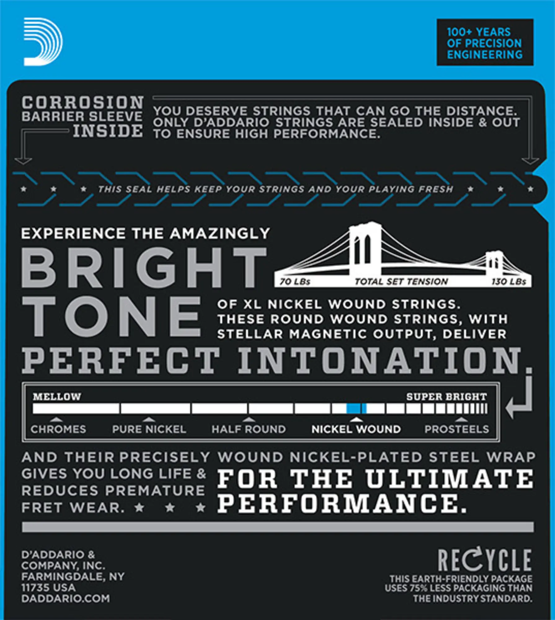 Струны для 7-струнной электрогитары Regular Light 7-string 10-59 D`Addario EXL110-7 (3 / 3)