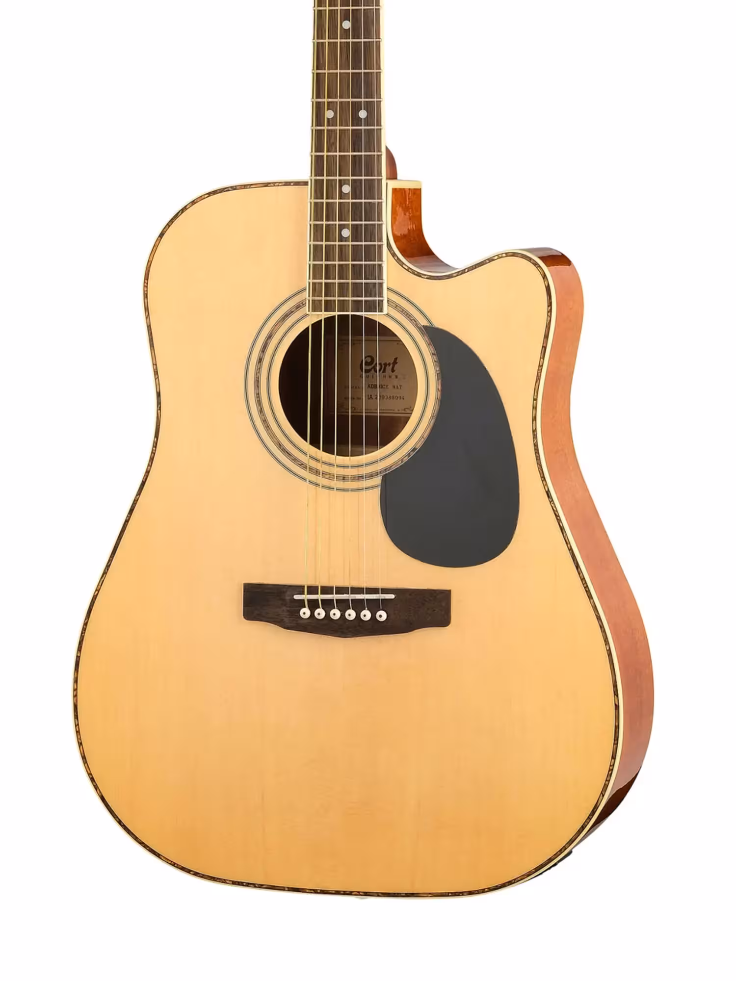 Электро-акустическая гитара, с вырезом, цвет натуральный, Standard Series Cort AD880CE-NAT (3 / 6)