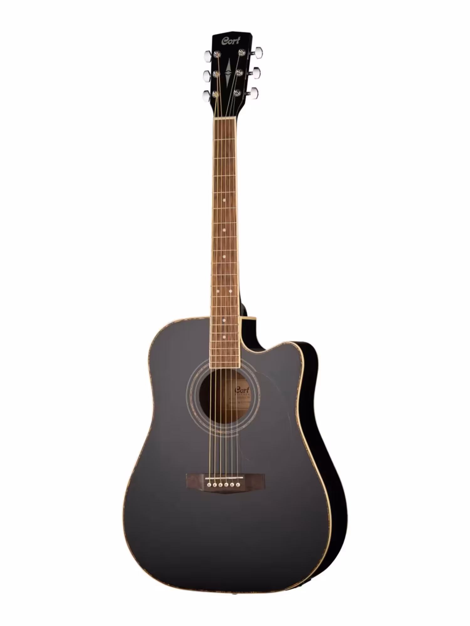 Электро-акустическая гитара, с вырезом, черная, Standard Series, Cort AD880CE-BK (1 / 5)