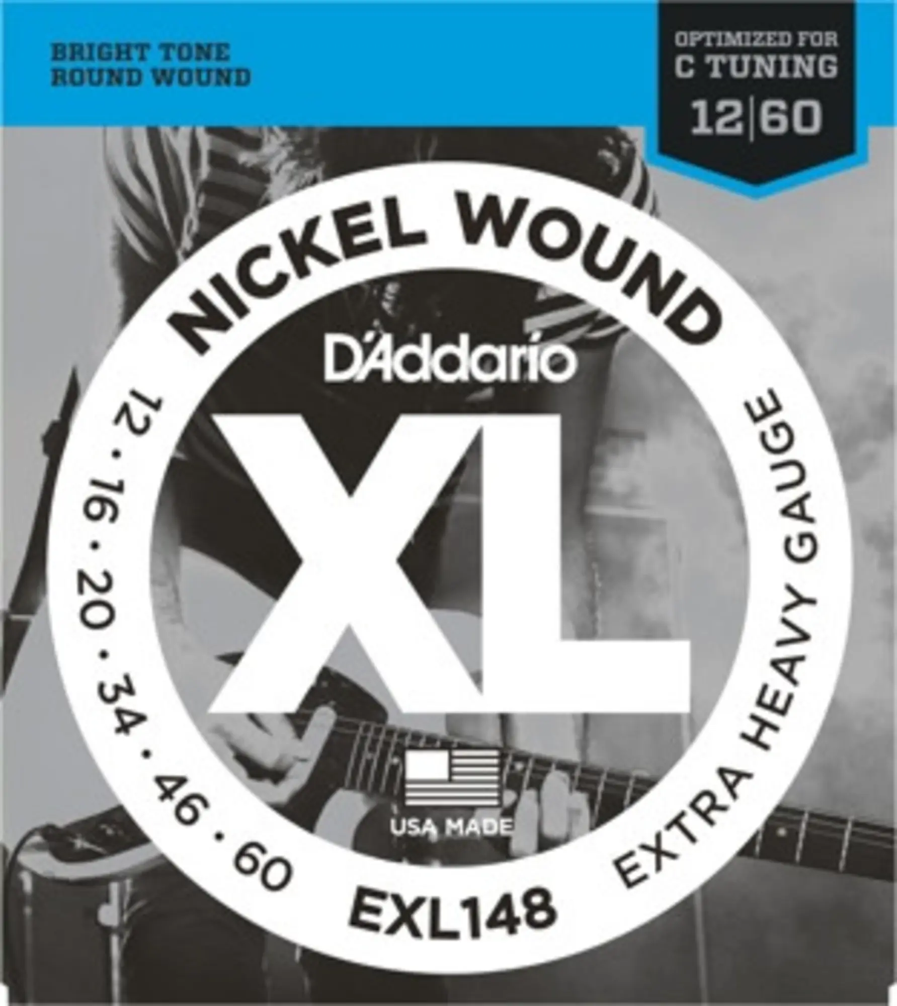 Струны для электрогитары, 12-60, D'Addario Nickel EXL148 (1 / 1)