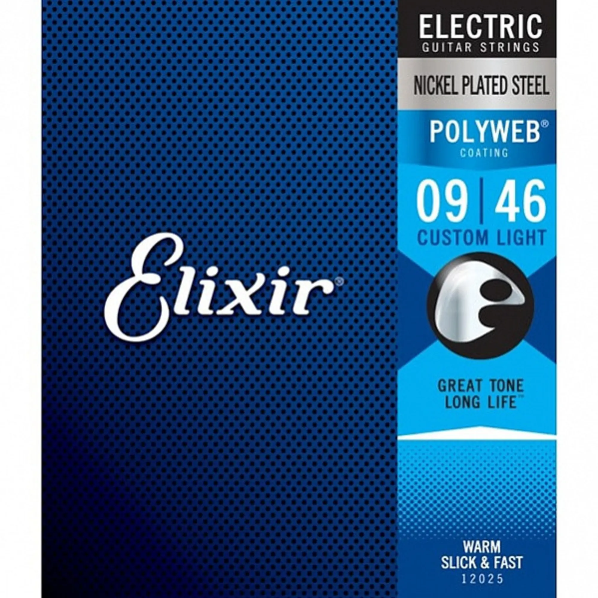 Комплект струн для электрогитары, никелированная сталь, Custom Light 9-46, Elixir POLYWEB 12025 (1 / 1)
