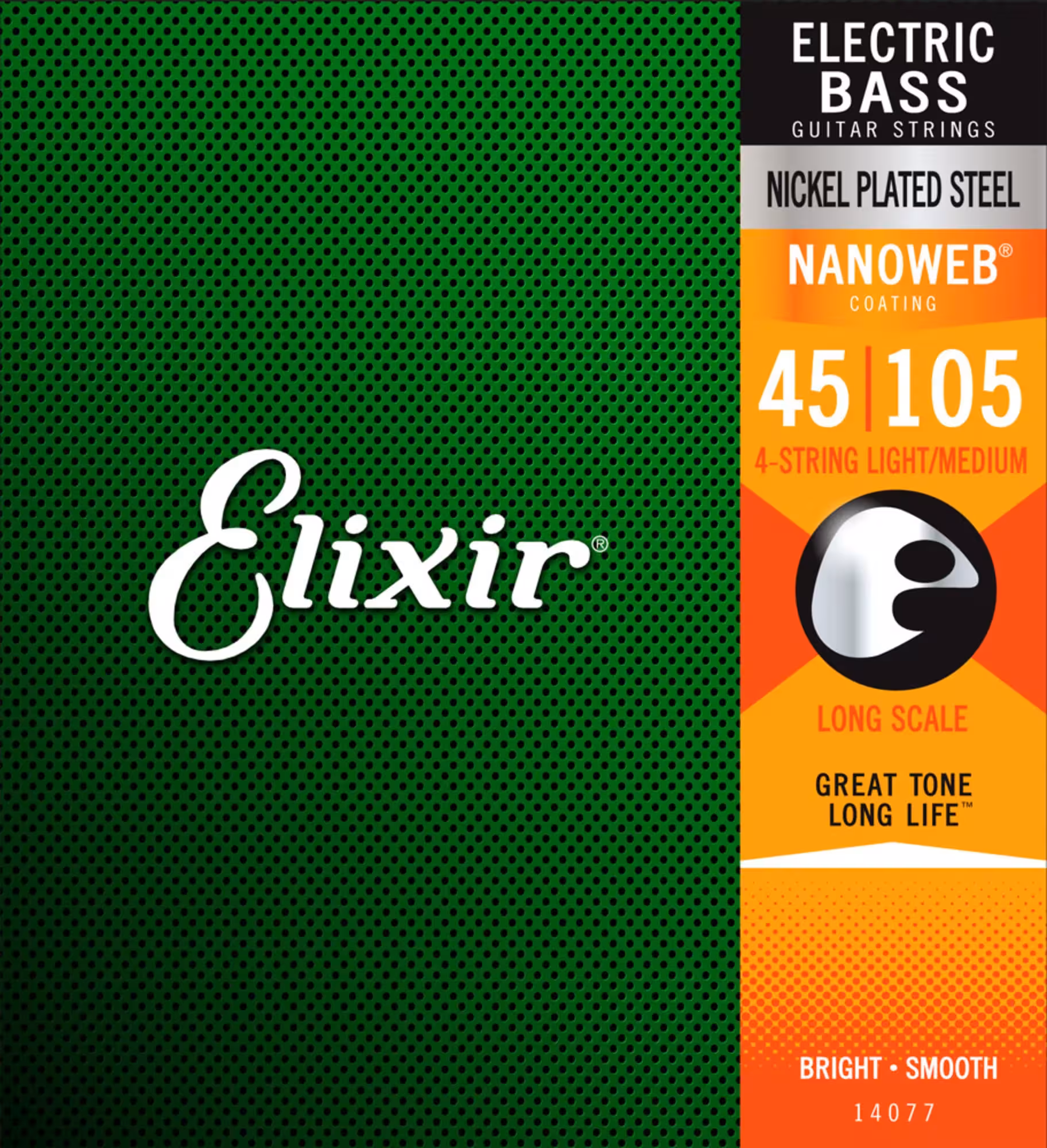 Струны для бас-гитары Elixir 45-105 Nanoweb 14077 (1 / 2)