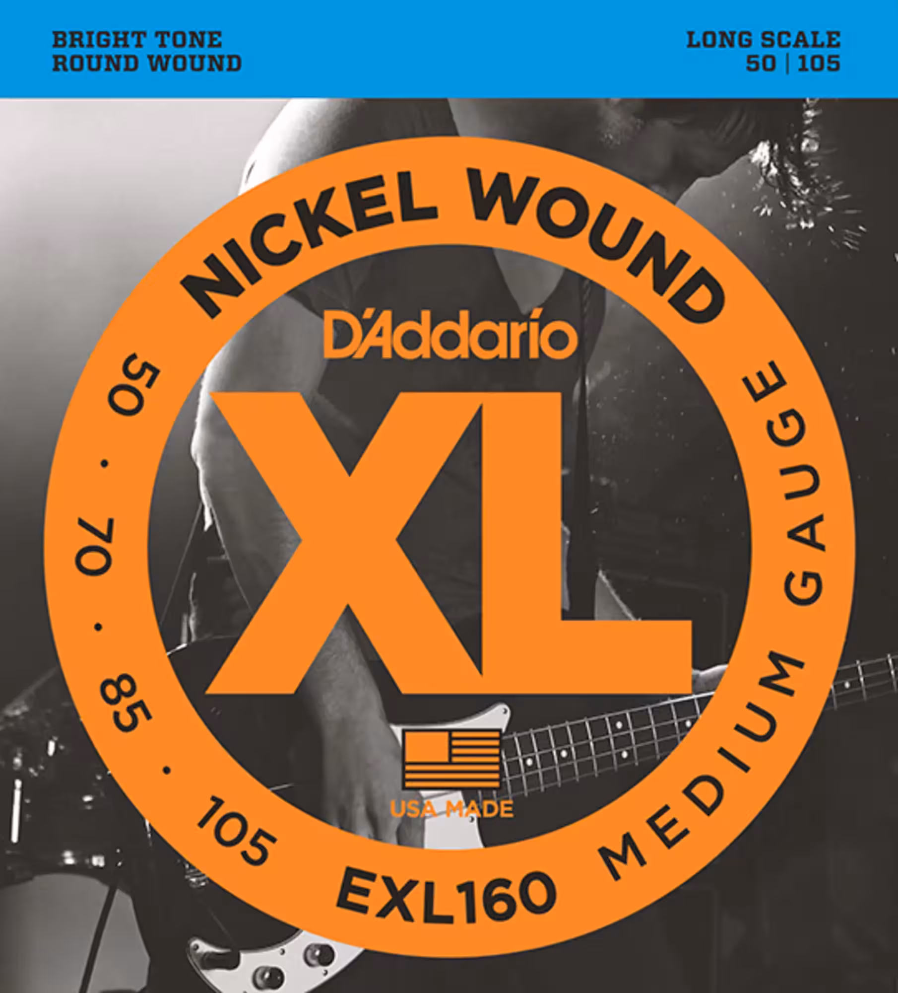 Струны для 4-струнной бас-гитары D'addario EXL160 (1 / 2)