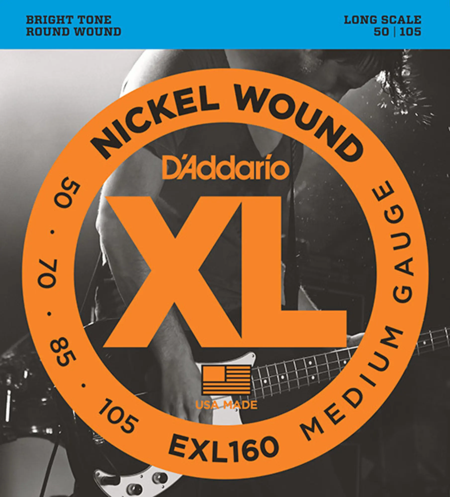 Струны для 4-струнной бас-гитары D'addario EXL160 (1 / 2)