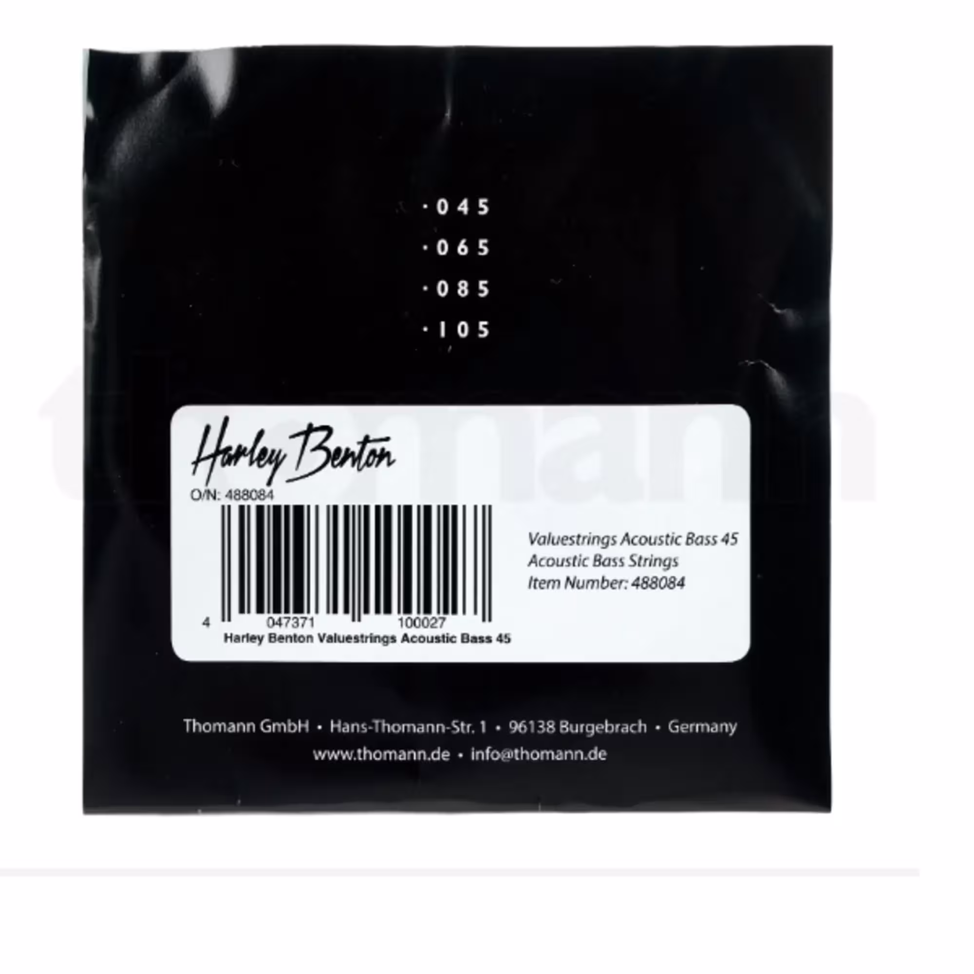 Комплект струн для акустической бас-гитары, бронзовые, Harley Benton Valuestrings A-Bass 45-105 (2 / 2)