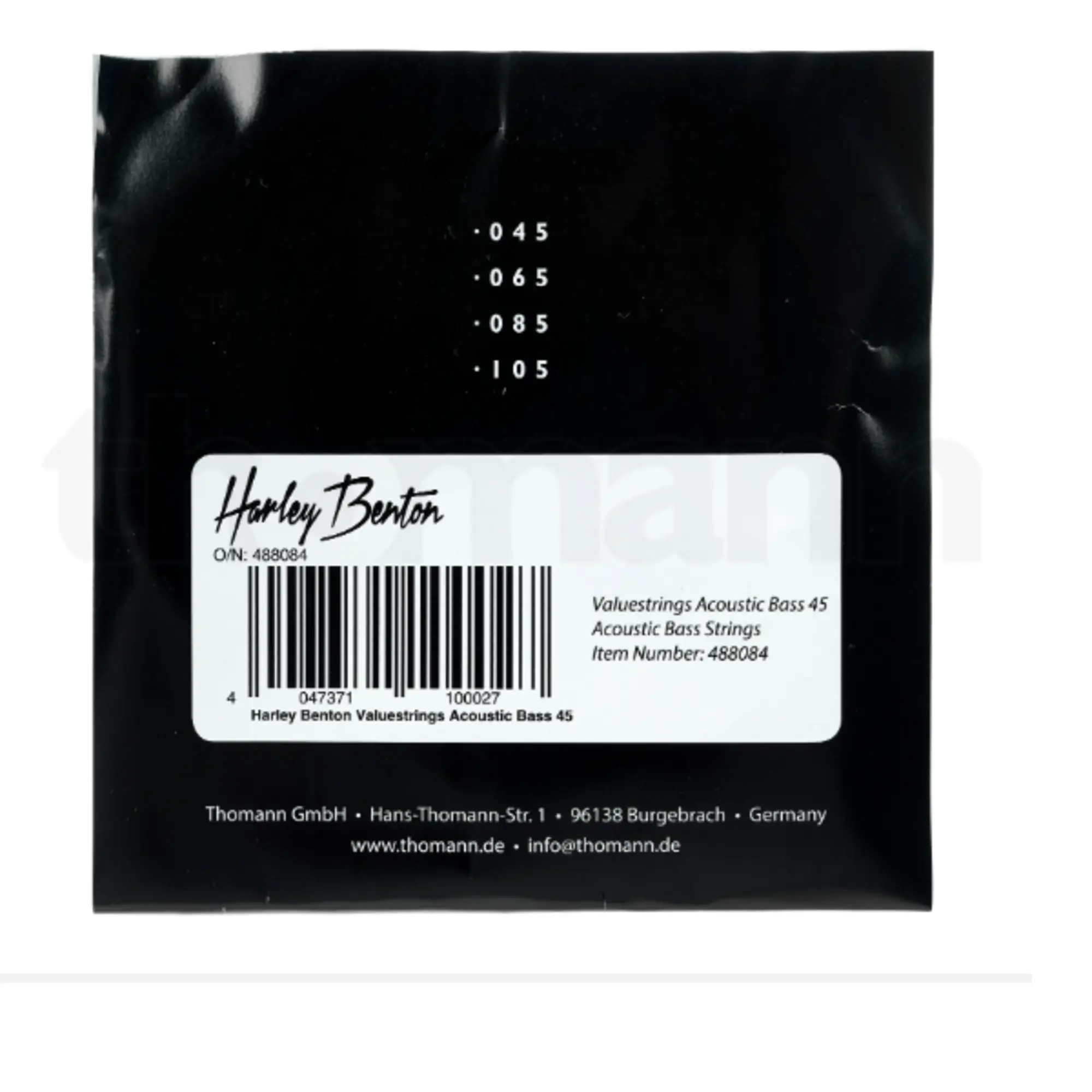 Комплект струн для акустической бас-гитары, бронзовые, Harley Benton Valuestrings A-Bass 45-105 (2 / 2)