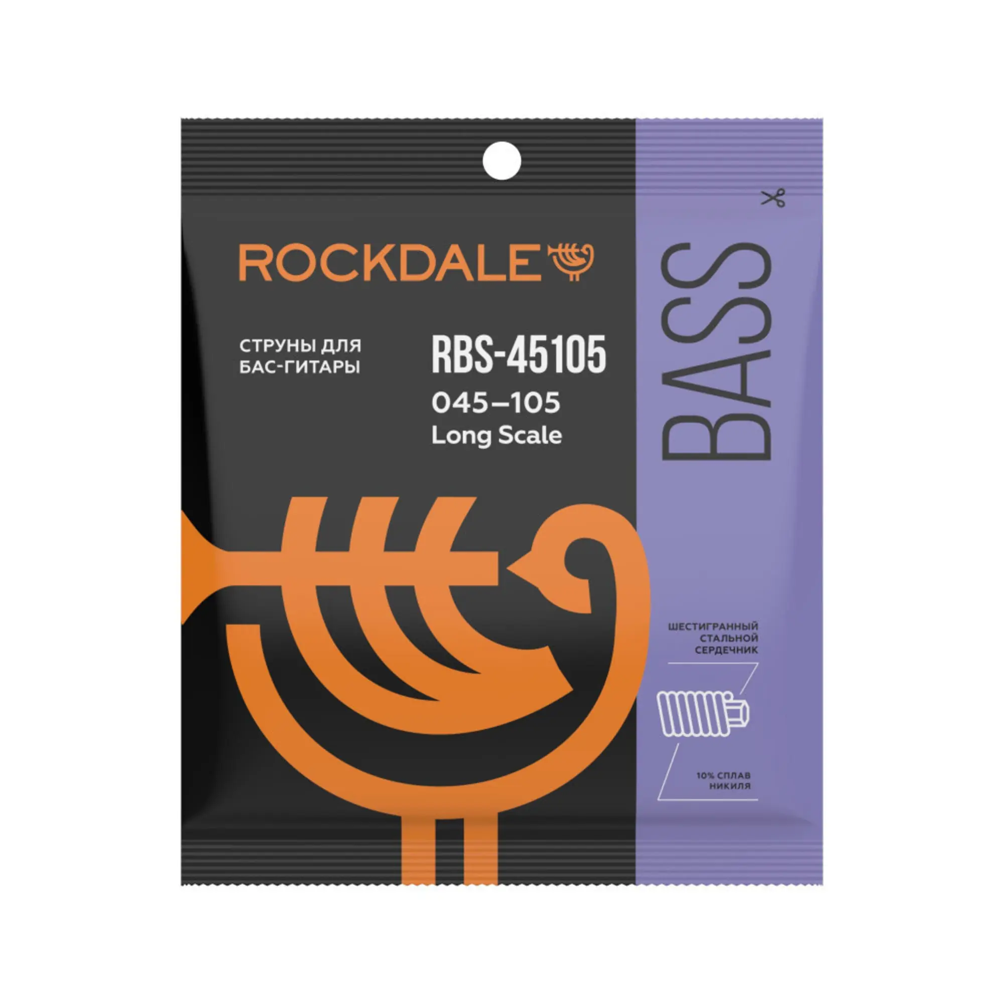 Комплект струн для бас-гитары, никелированные, 45-105, Rockdale RBS-45105 (1 / 2)