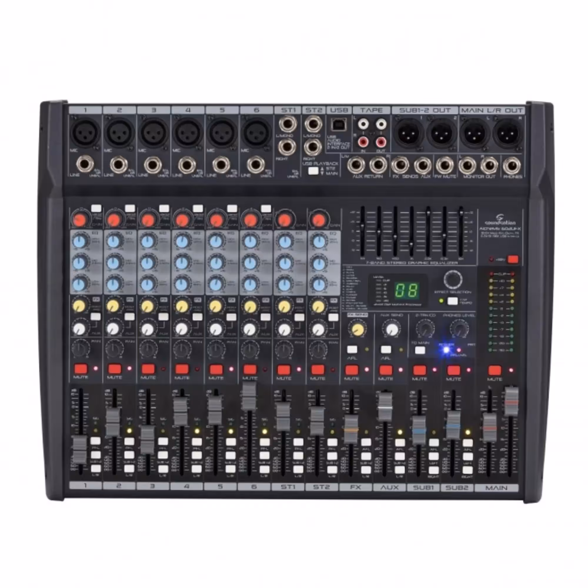 Микшерный пульт, 10 каналов, Soundsation Alchemix-602UFX (2 / 3)
