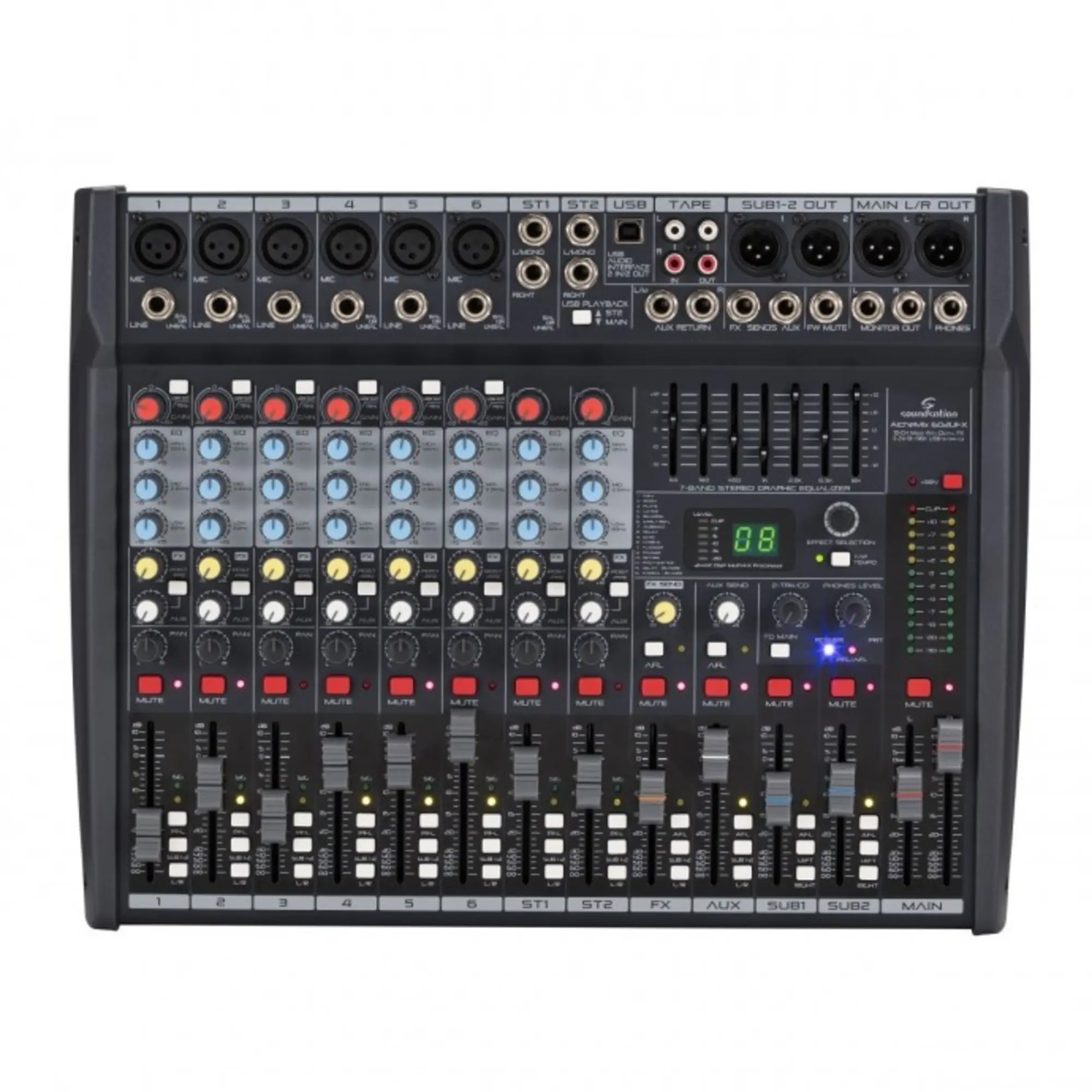 Микшерный пульт, 10 каналов, Soundsation Alchemix-602UFX (2 / 3)