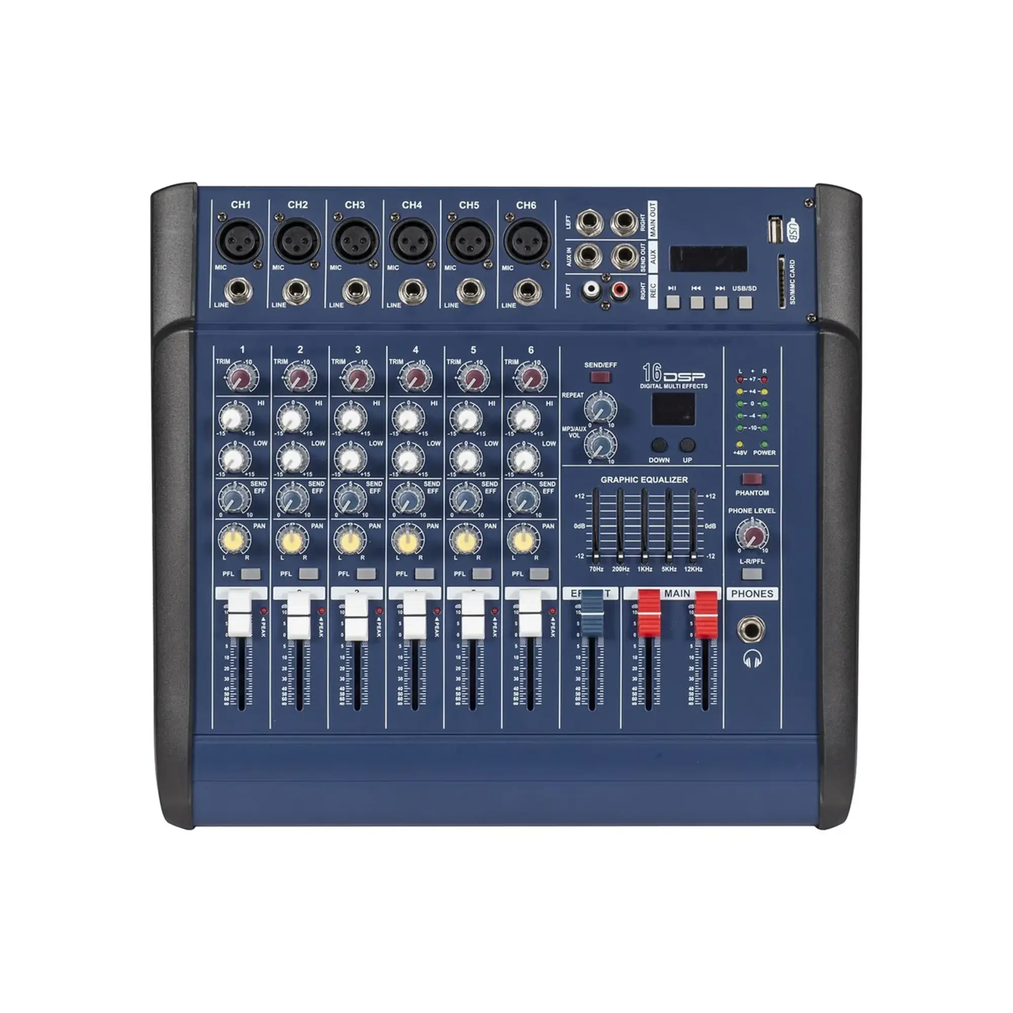 Активный микшерный пульт Mickle PMX602D-USB (1 / 2)