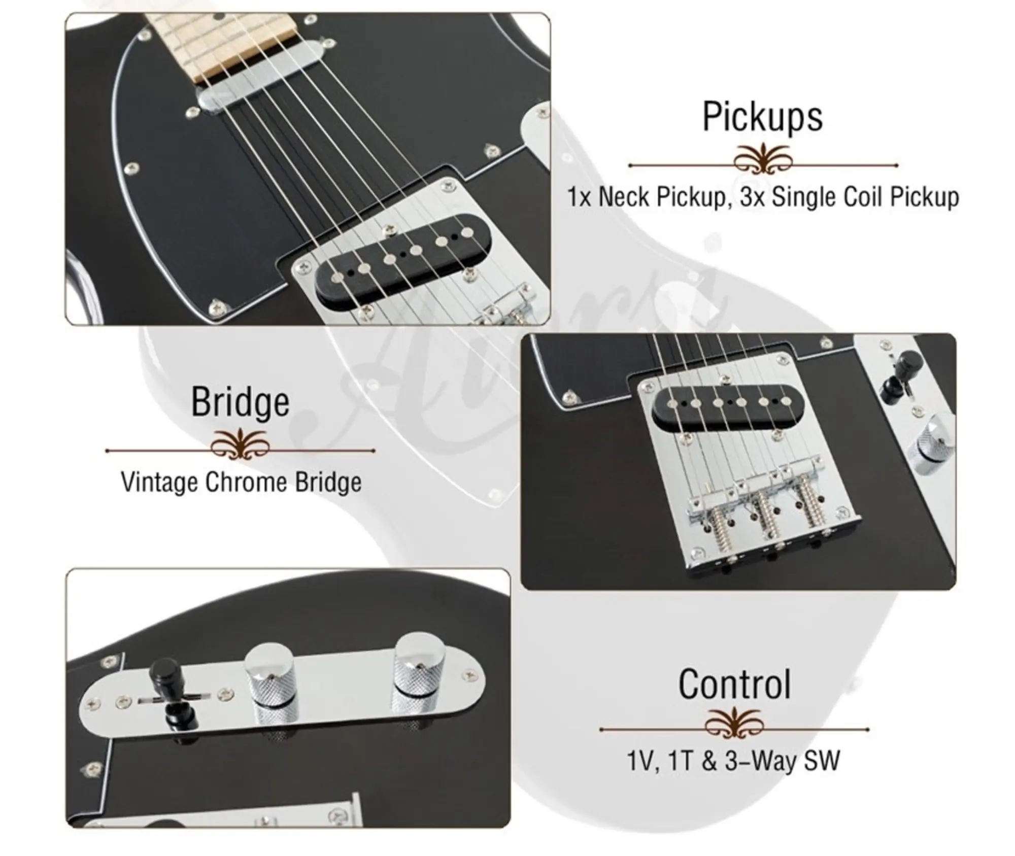 Электрогитара Aiersi Telecaster TL-10 SB (3 / 3)