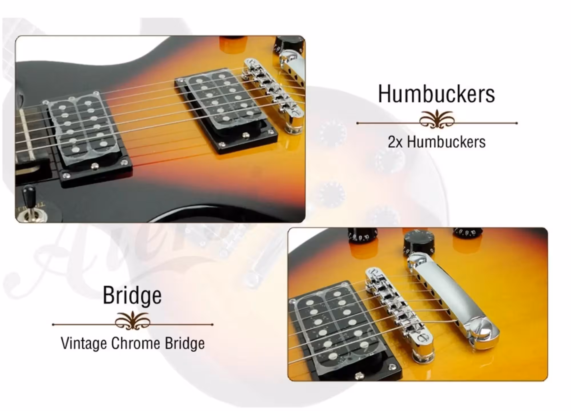 Электрогитара Les Paul Aiersi LP-19 SB (2 / 3)