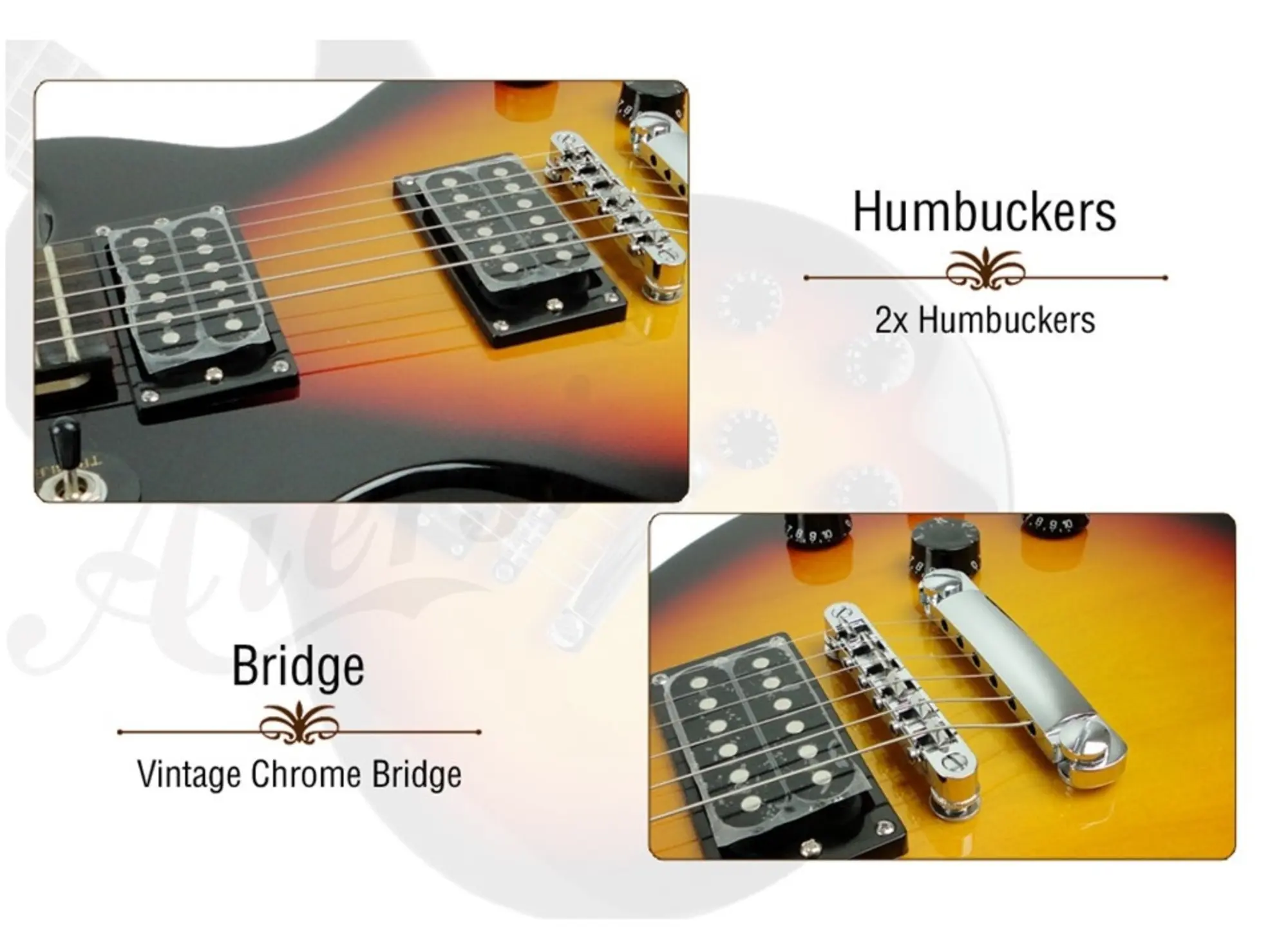 Электрогитара Les Paul Aiersi LP-19 SB (2 / 3)