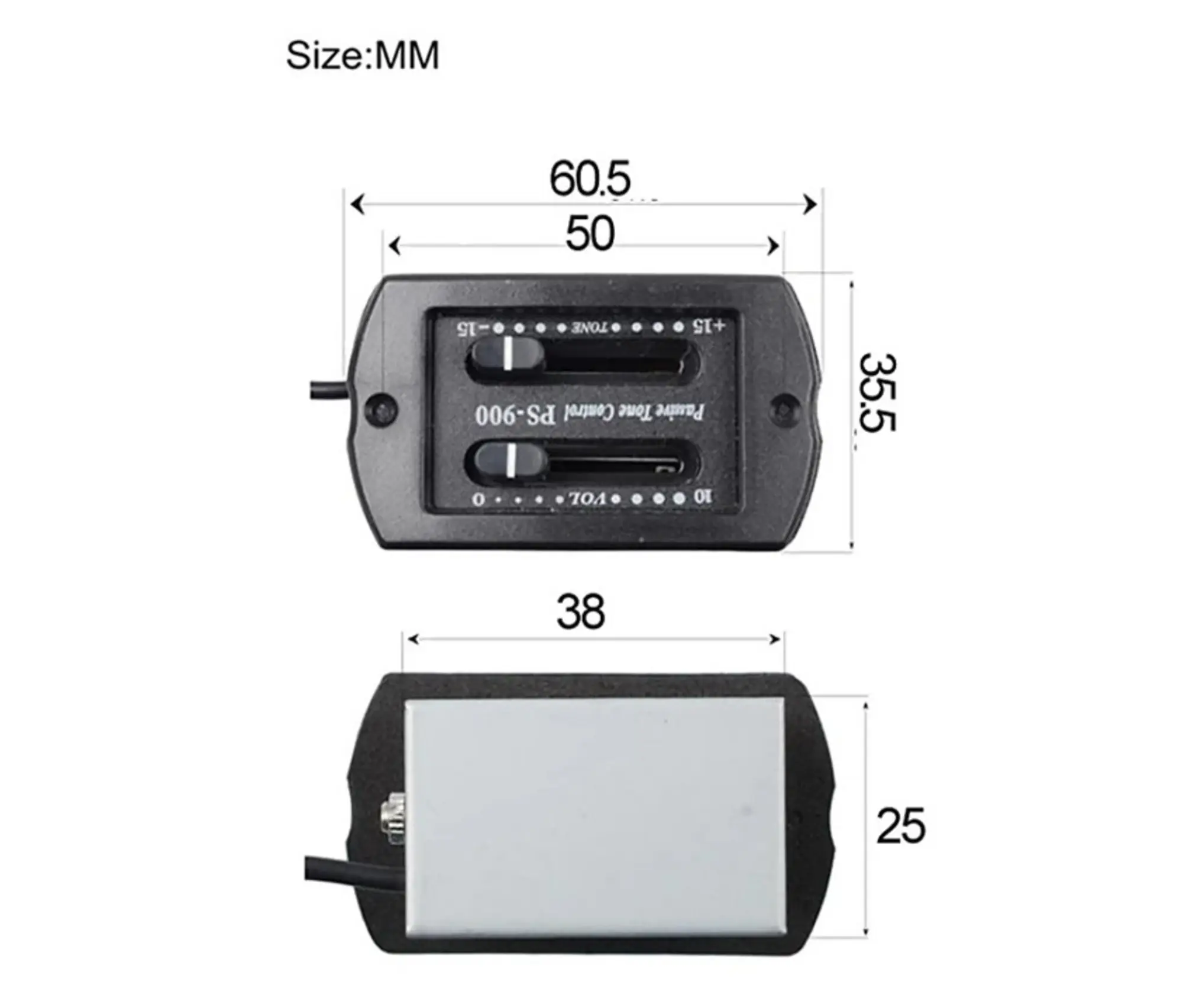 Звукосниматель EQ-PS-900-2  2-хполосный для гитары (4 / 4)