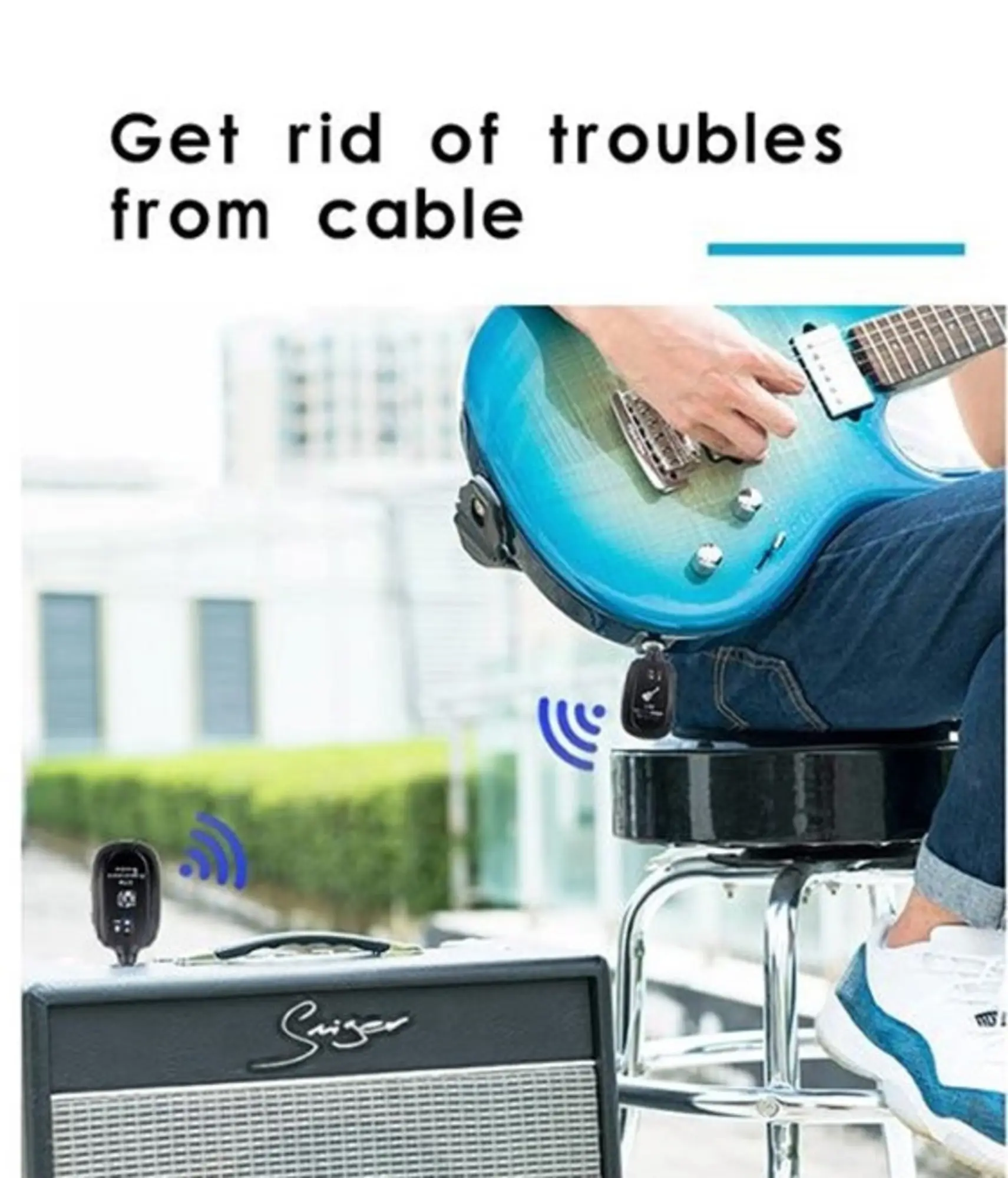 Радиосистема инструментальная беспроводная гитарная Music Room Wireless Guitar System A9 (6 / 9)