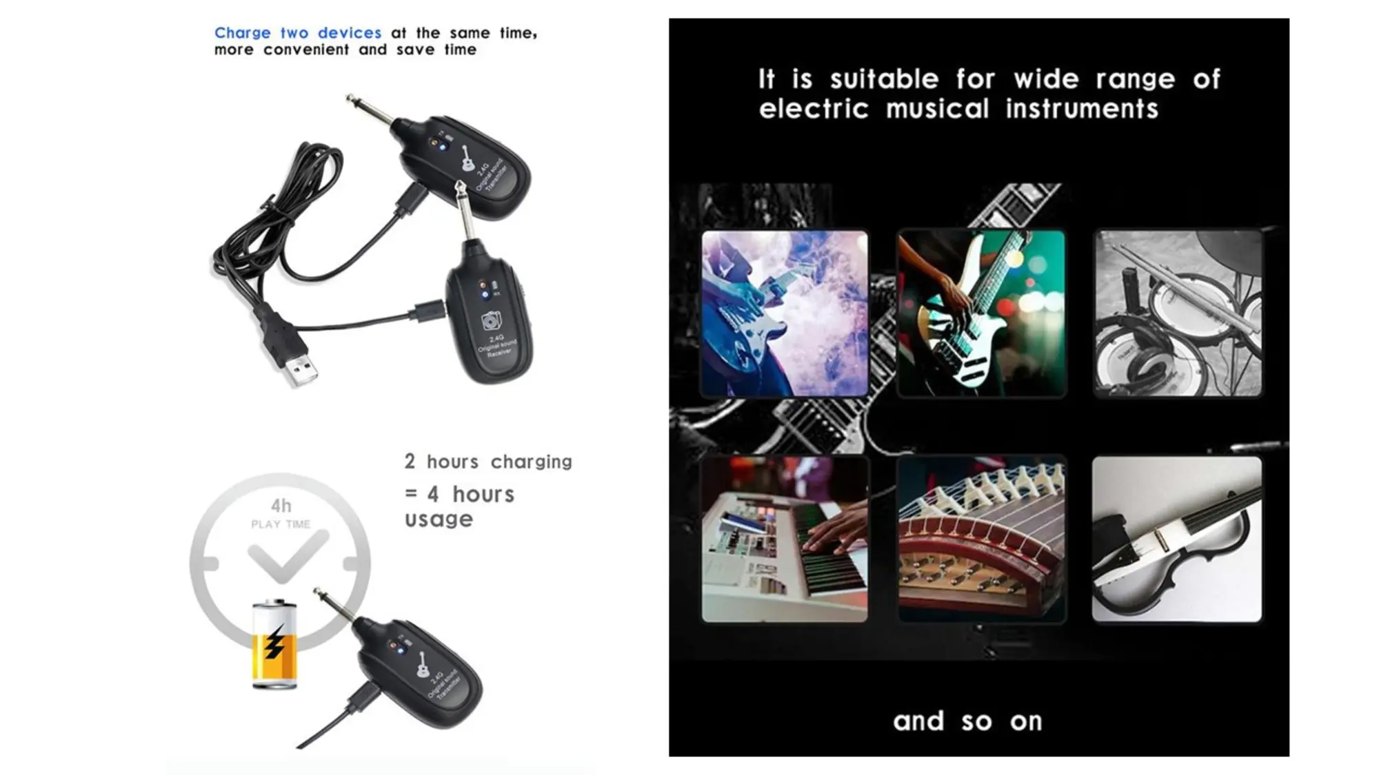Радиосистема инструментальная беспроводная гитарная Music Room Wireless Guitar System A9 (8 / 9)