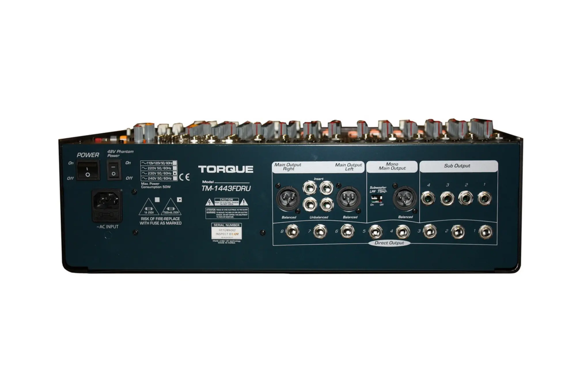 Пассивный микшерный пульт TORQUE TM1443FDR (2 / 3)