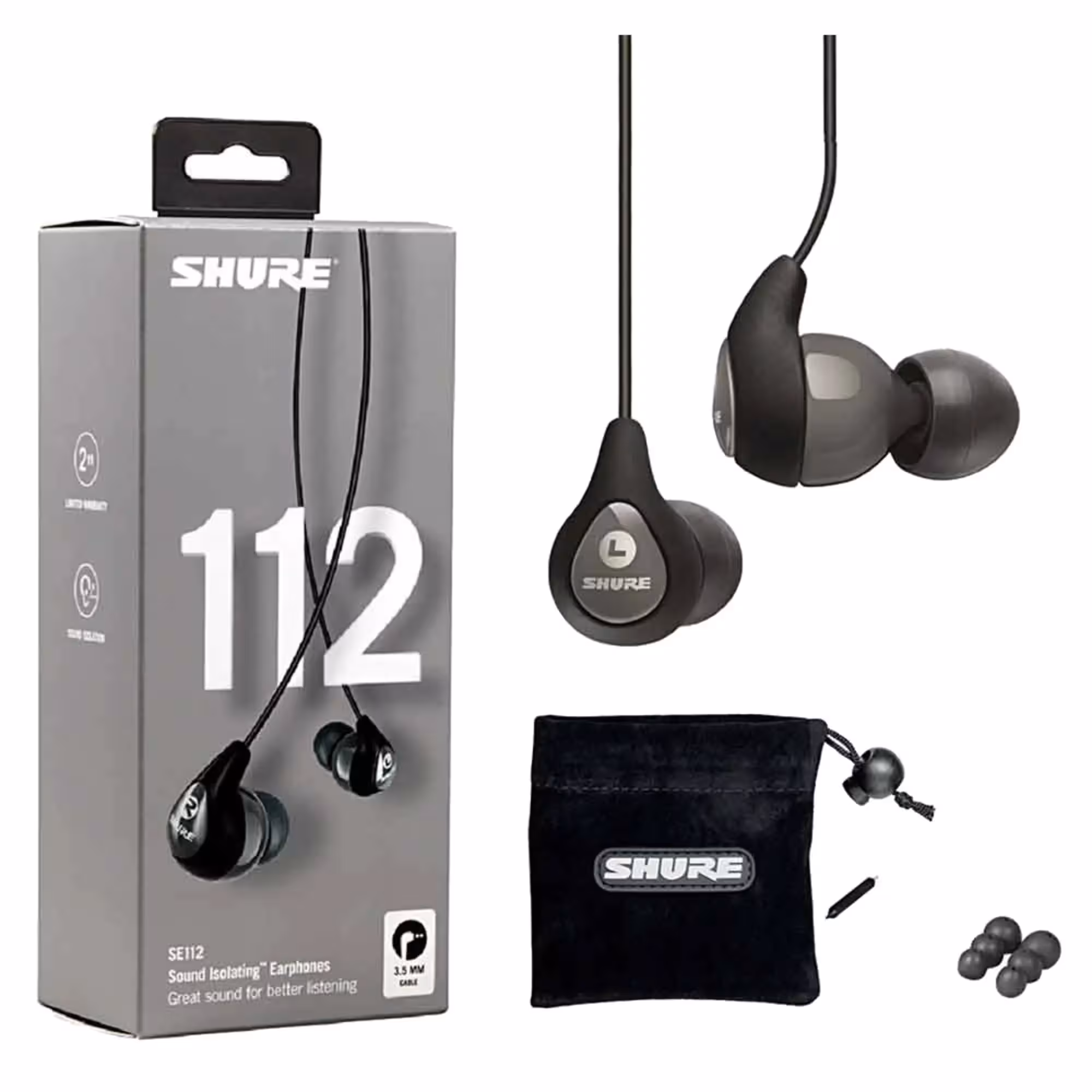 Внутриканальные наушники Shure SE112-GR-EFS (4 / 4)