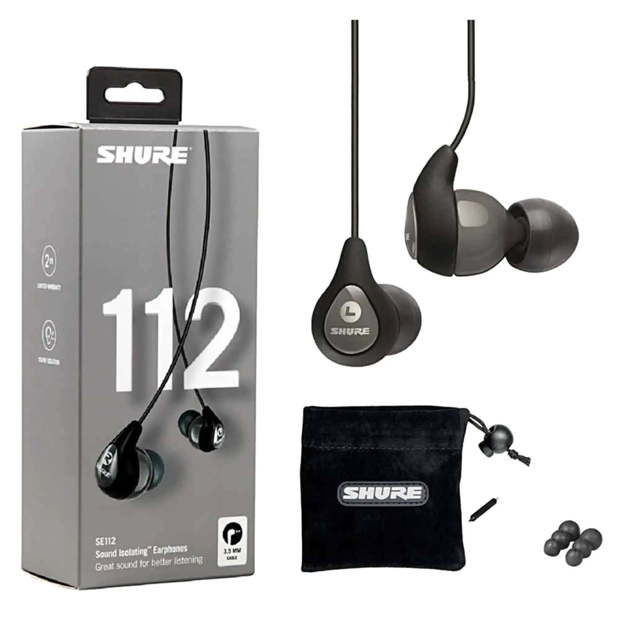 Внутриканальные наушники Shure SE112-GR-EFS (4 / 4)