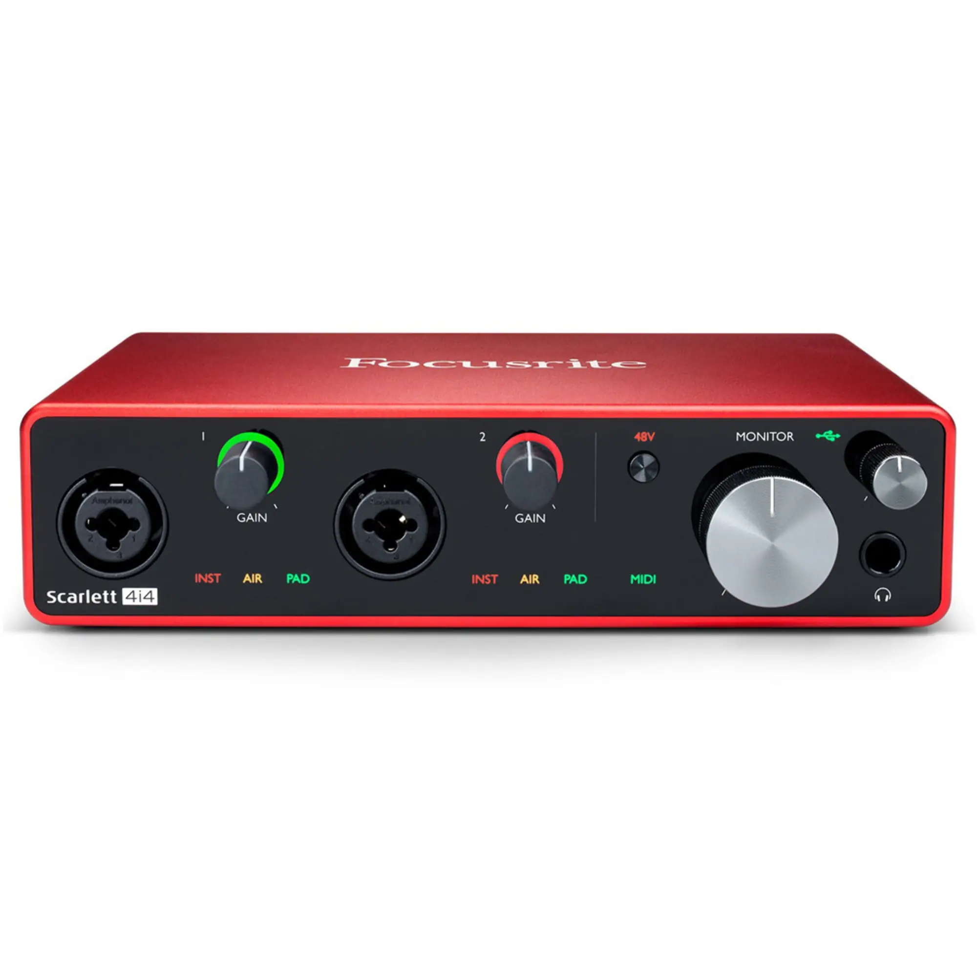 Внешняя студийная звуковая карта Focusrite scarlett 4i4 3rd Gen USB (1 / 4)