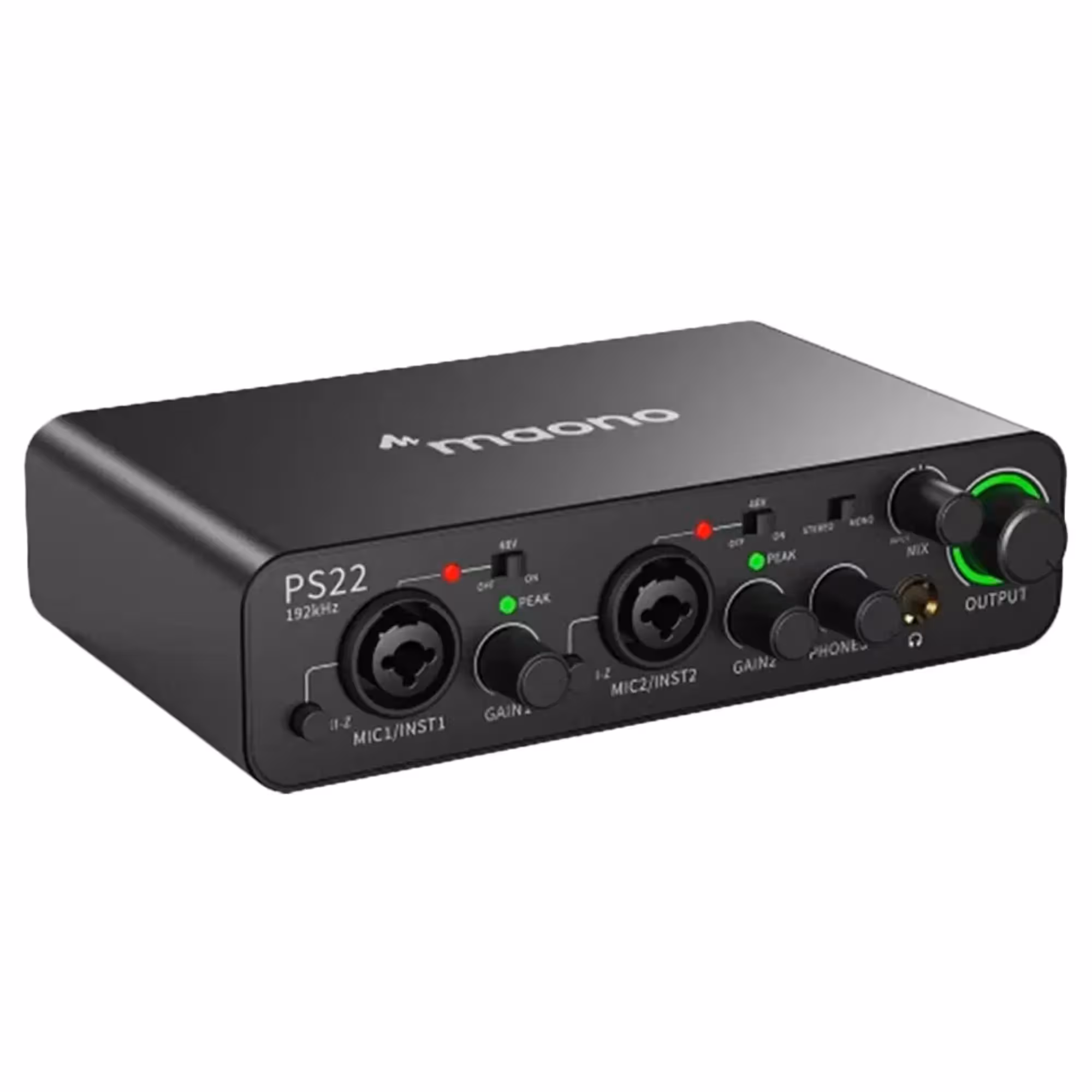 Внешняя студийная звуковая карта Maono PS22 Black (1 / 4)
