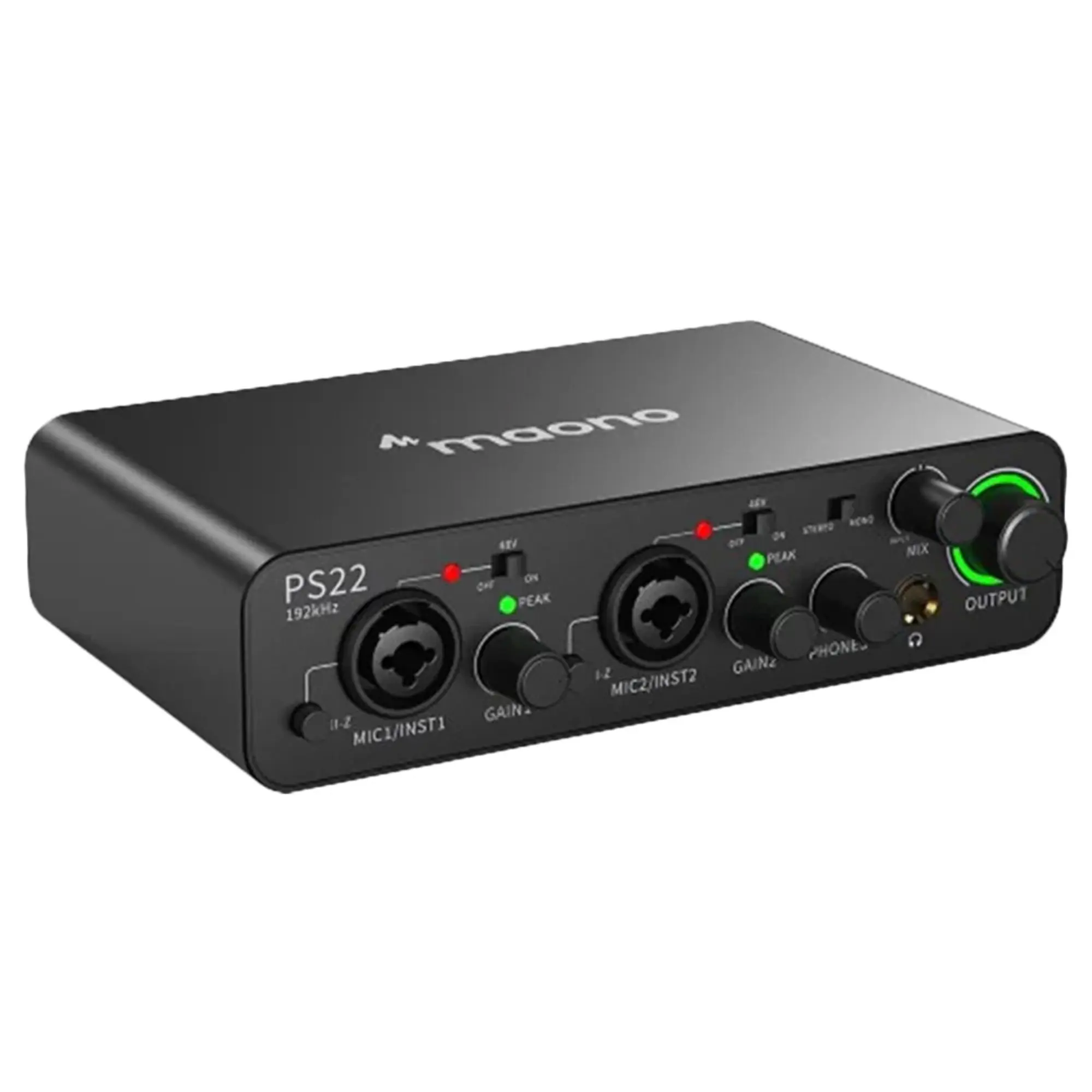 Внешняя студийная звуковая карта Maono PS22 Black (1 / 4)