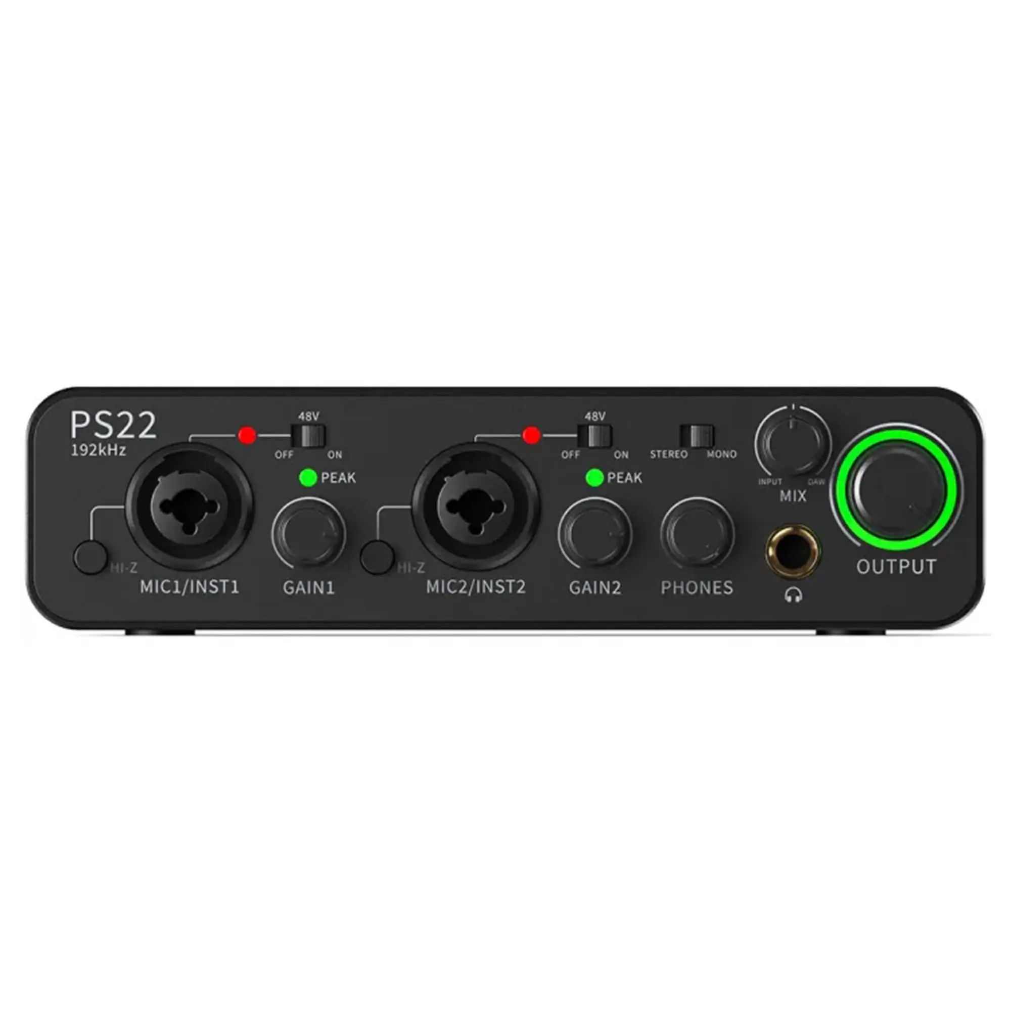 Внешняя студийная звуковая карта Maono PS22 Black (3 / 4)