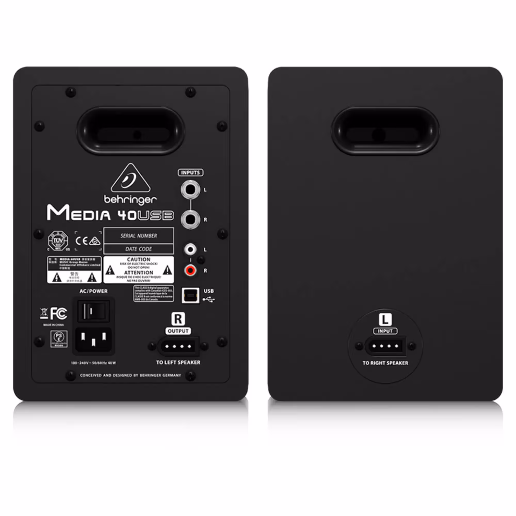 Активные студийные мониторы Behringer MEDIA 40USB (пара) (4 / 4)