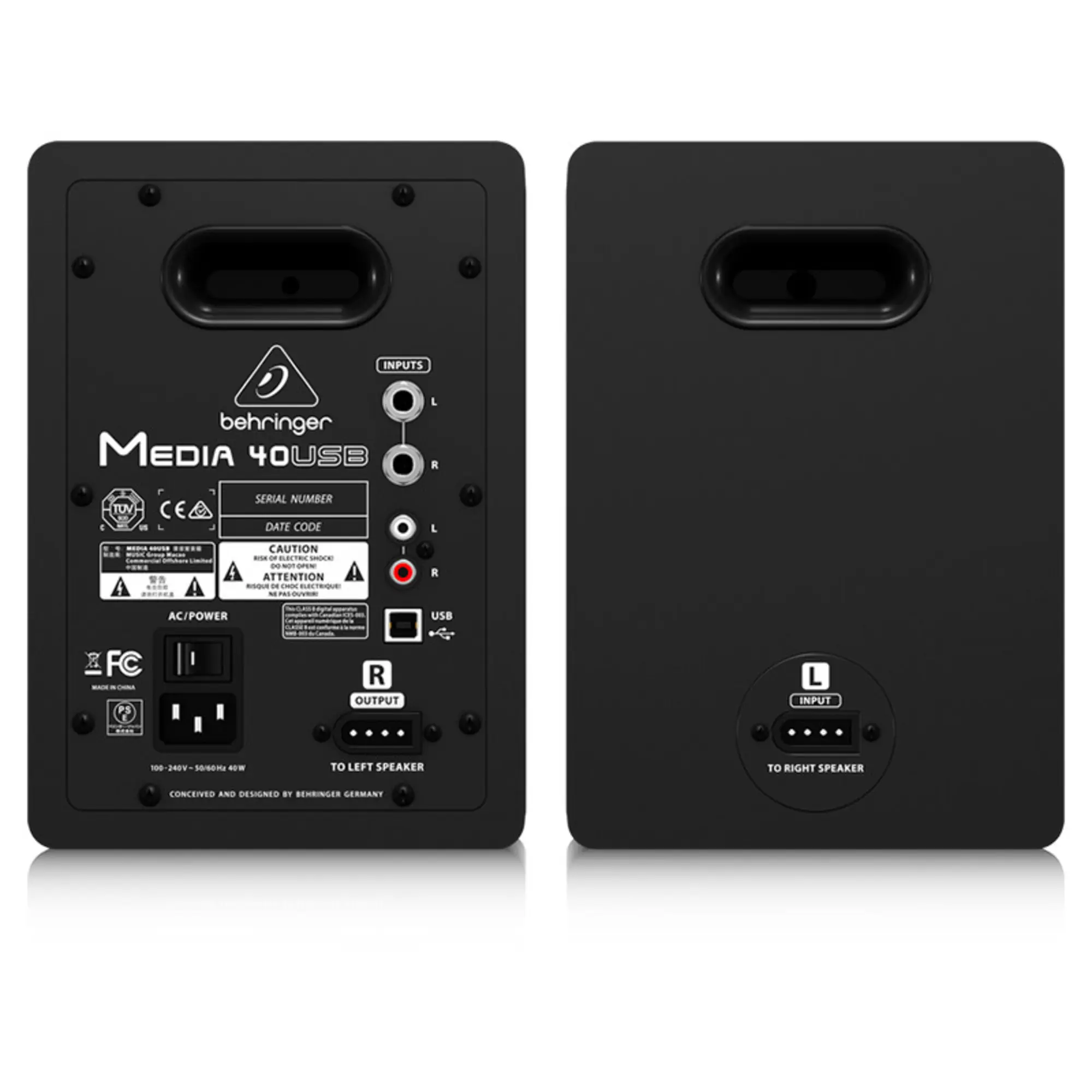Активные студийные мониторы Behringer MEDIA 40USB (пара) (4 / 4)