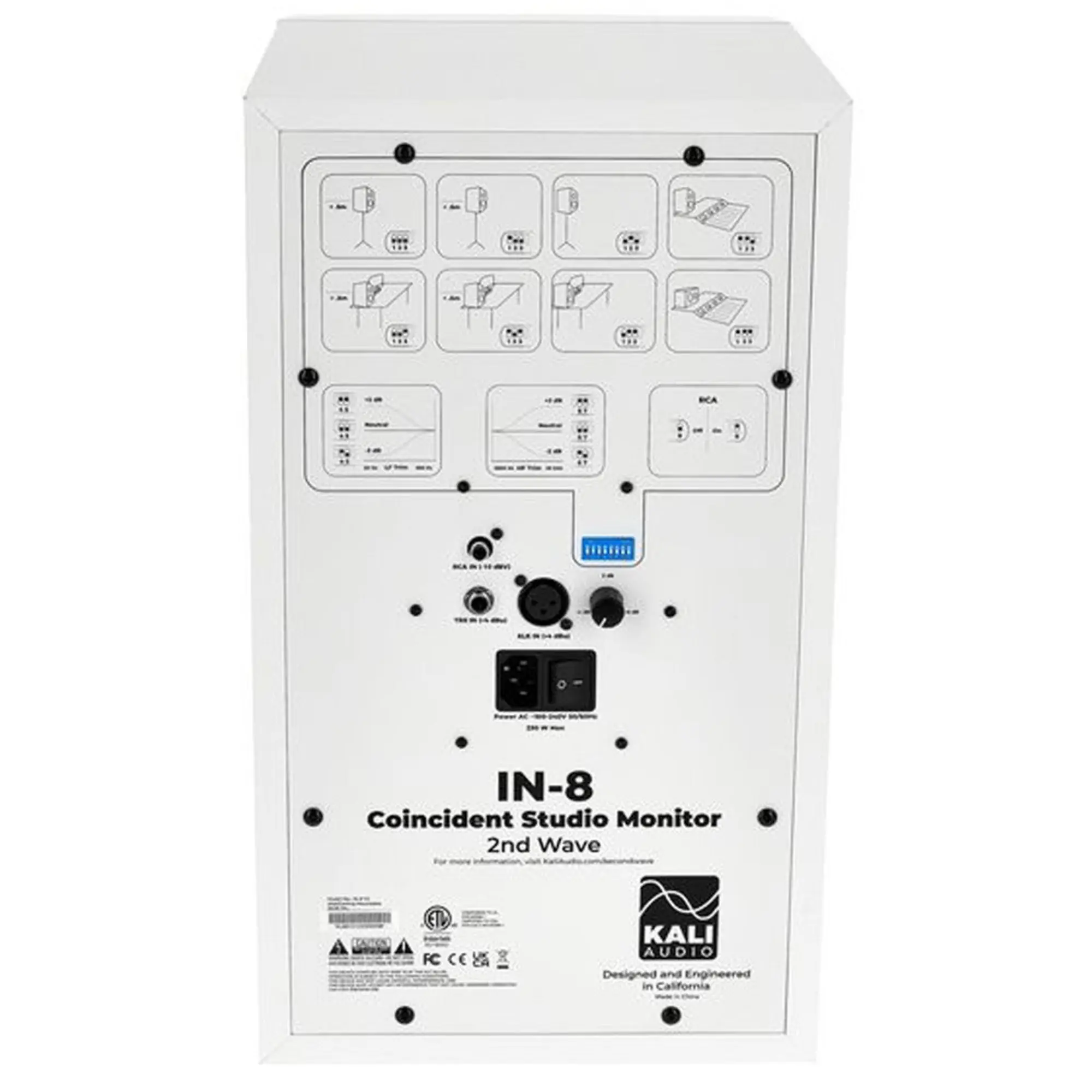 Трёхполосный активный студийный монитор Kali Audio IN-8 V2 W (6 / 7)