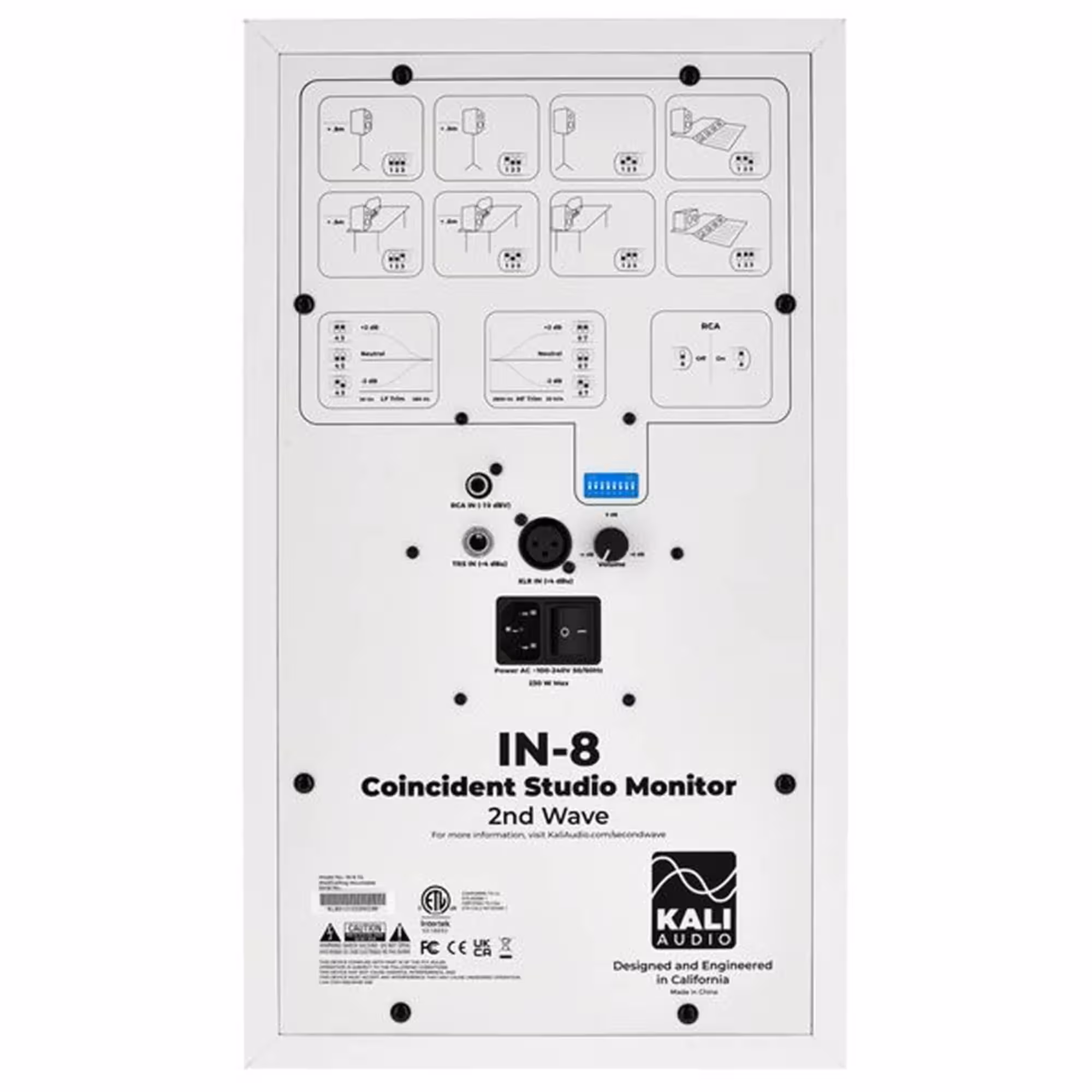 Трёхполосный активный студийный монитор Kali Audio IN-8 V2 W (7 / 7)