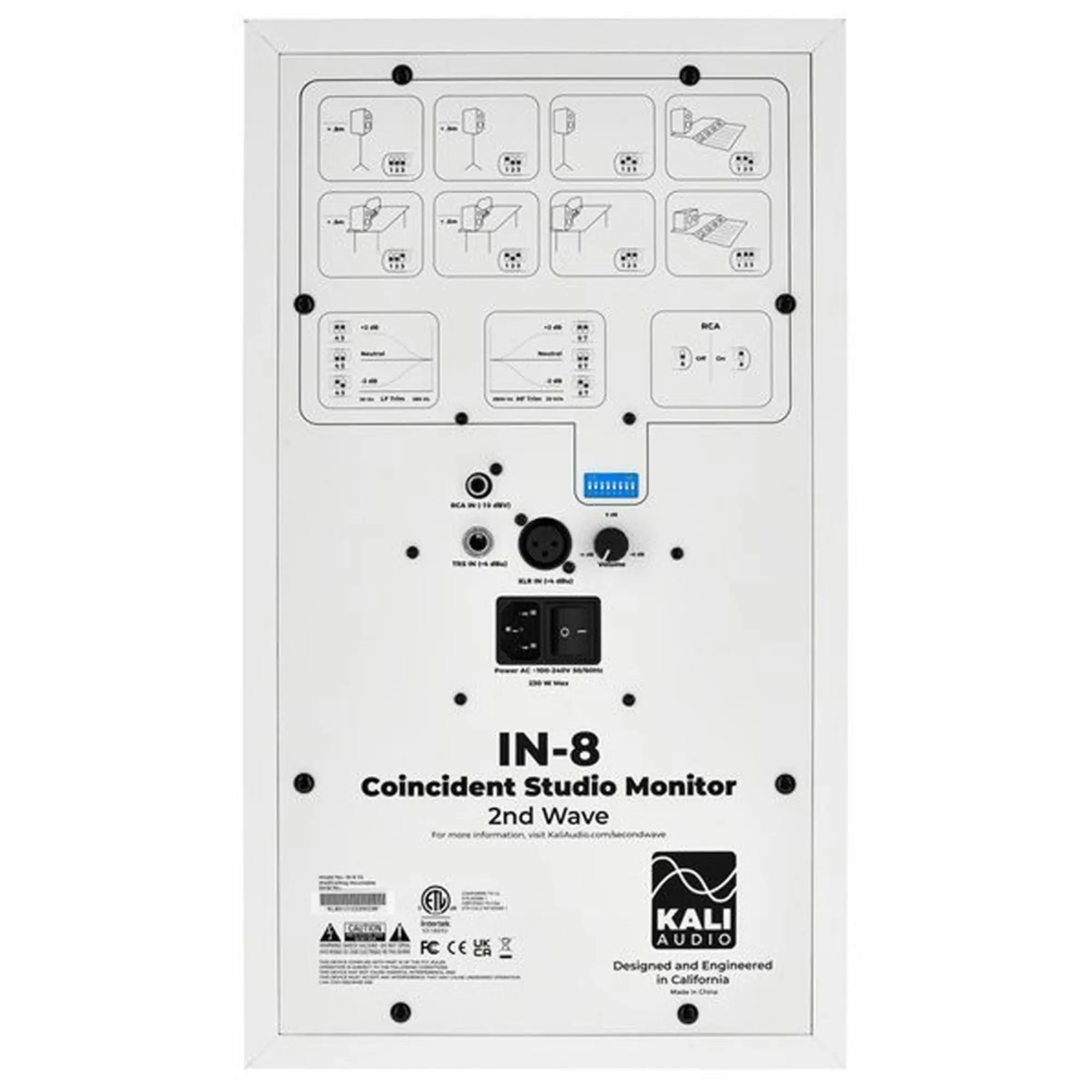 Трёхполосный активный студийный монитор Kali Audio IN-8 V2 W (7 / 7)