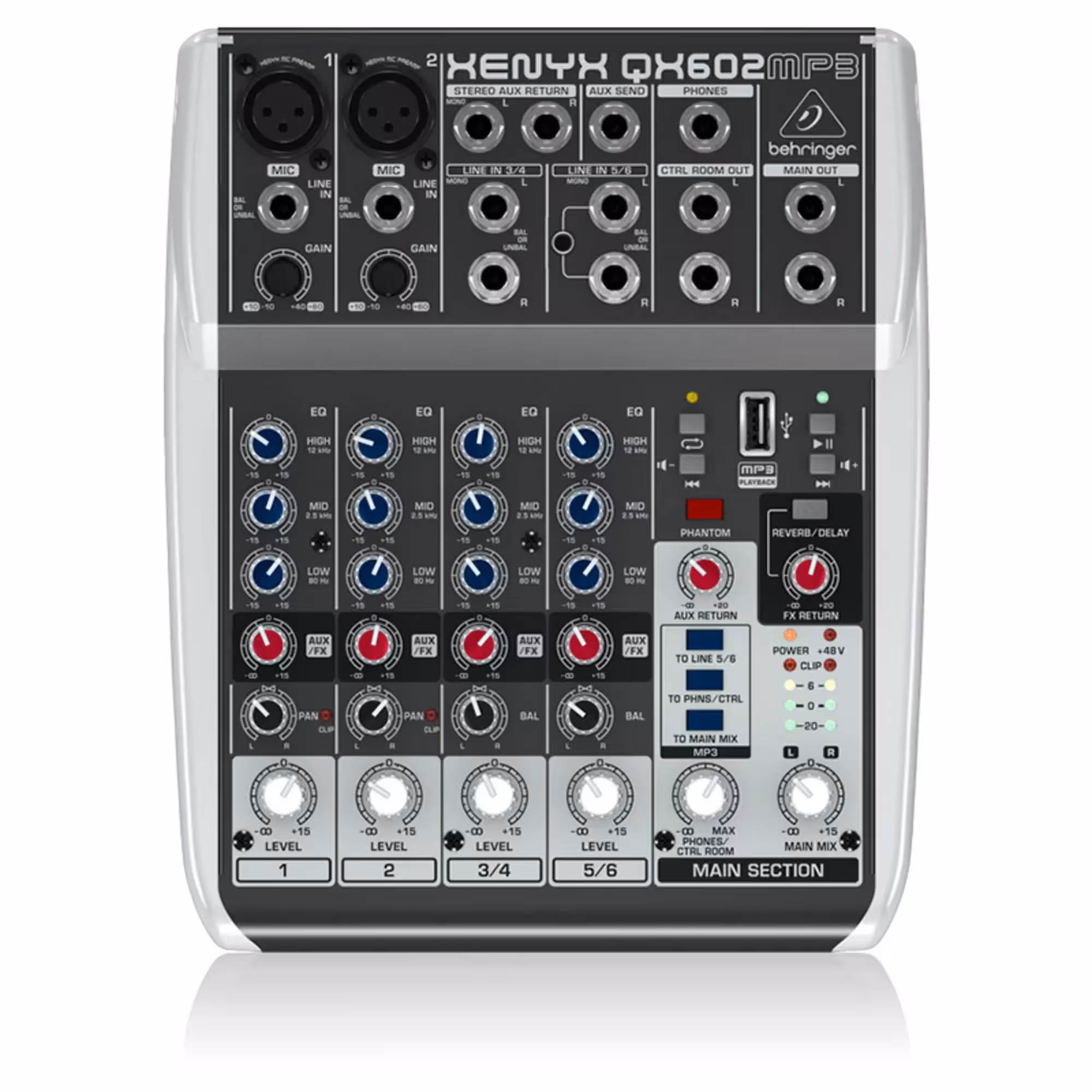 Микшерный пульт Behringer XENYX QX602MP3 (1 / 4)