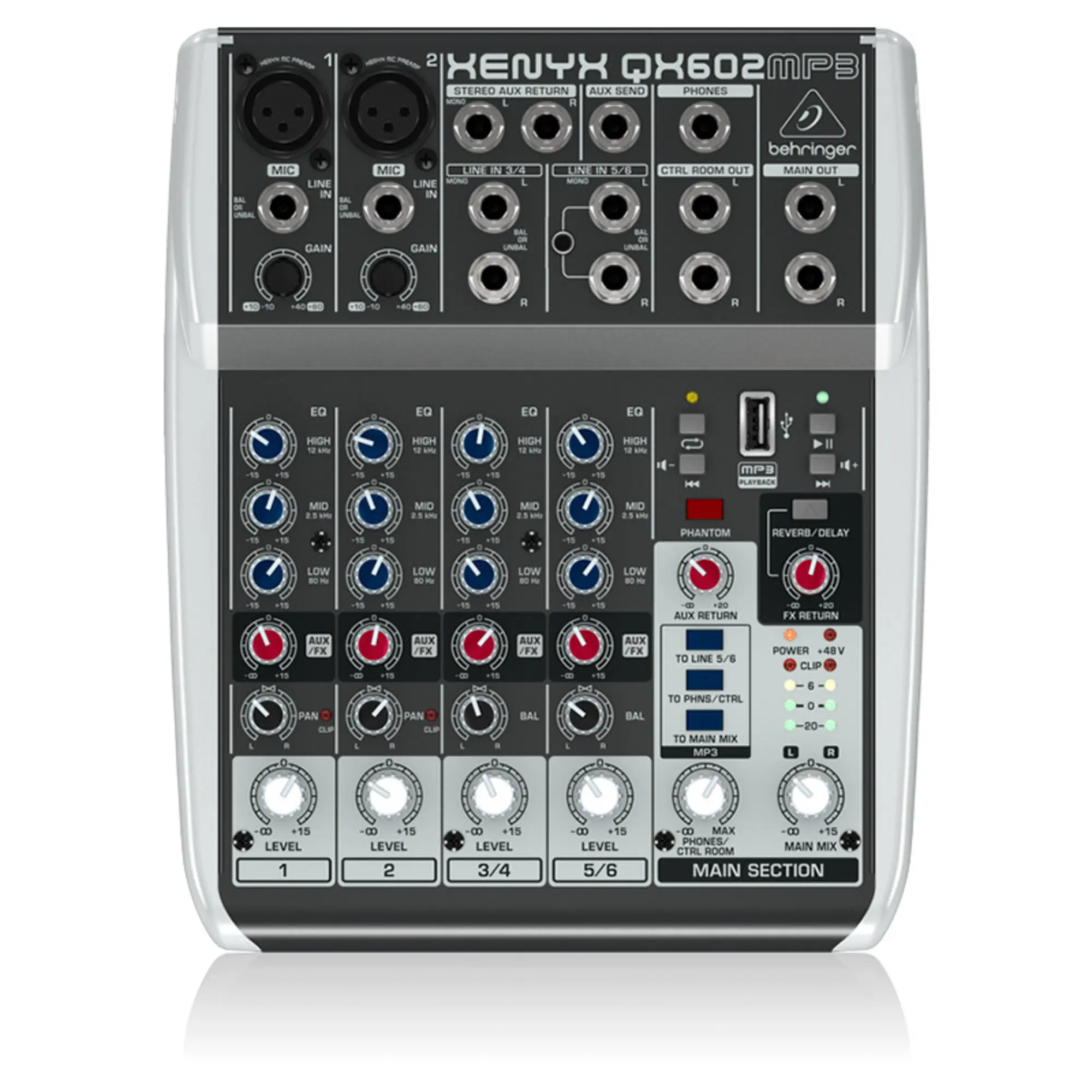 Микшерный пульт Behringer XENYX QX602MP3 (1 / 4)
