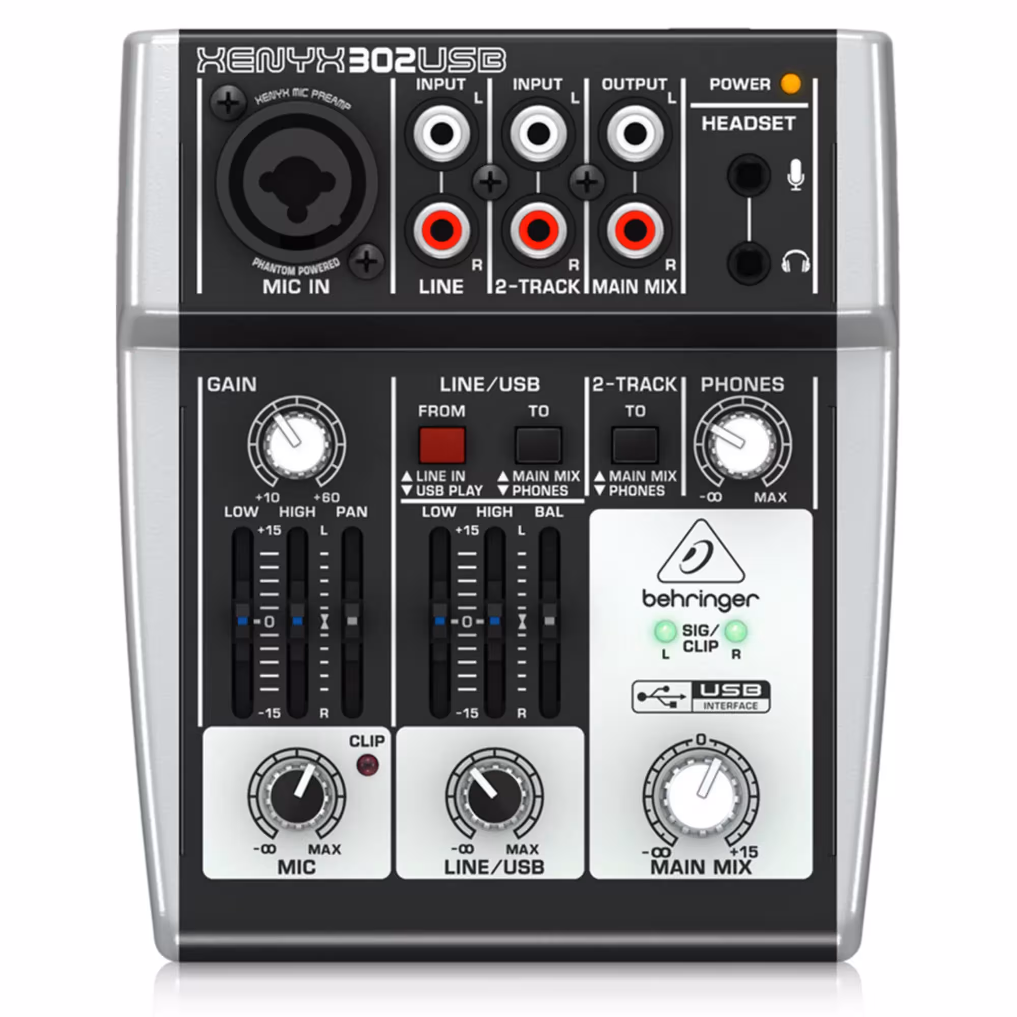 Аналоговый микшерный пульт Behringer 302USB (1 / 4)