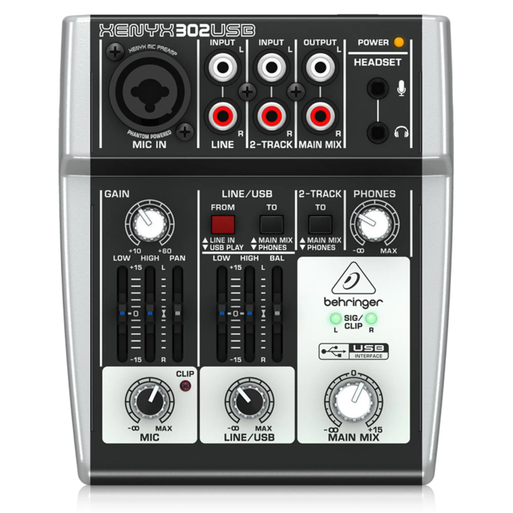 Аналоговый микшерный пульт Behringer 302USB (1 / 4)