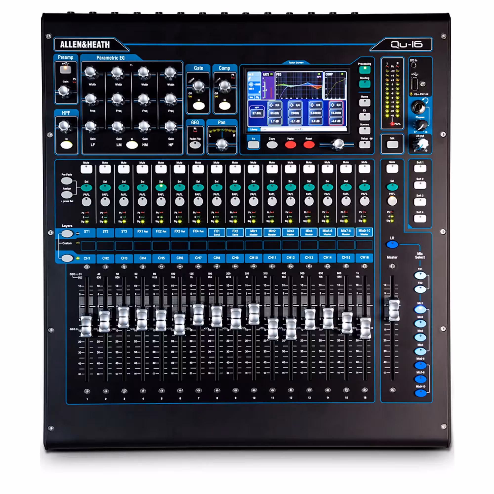 Цифровой микшерный пульт Allen & Heath QU-16C (1 / 10)