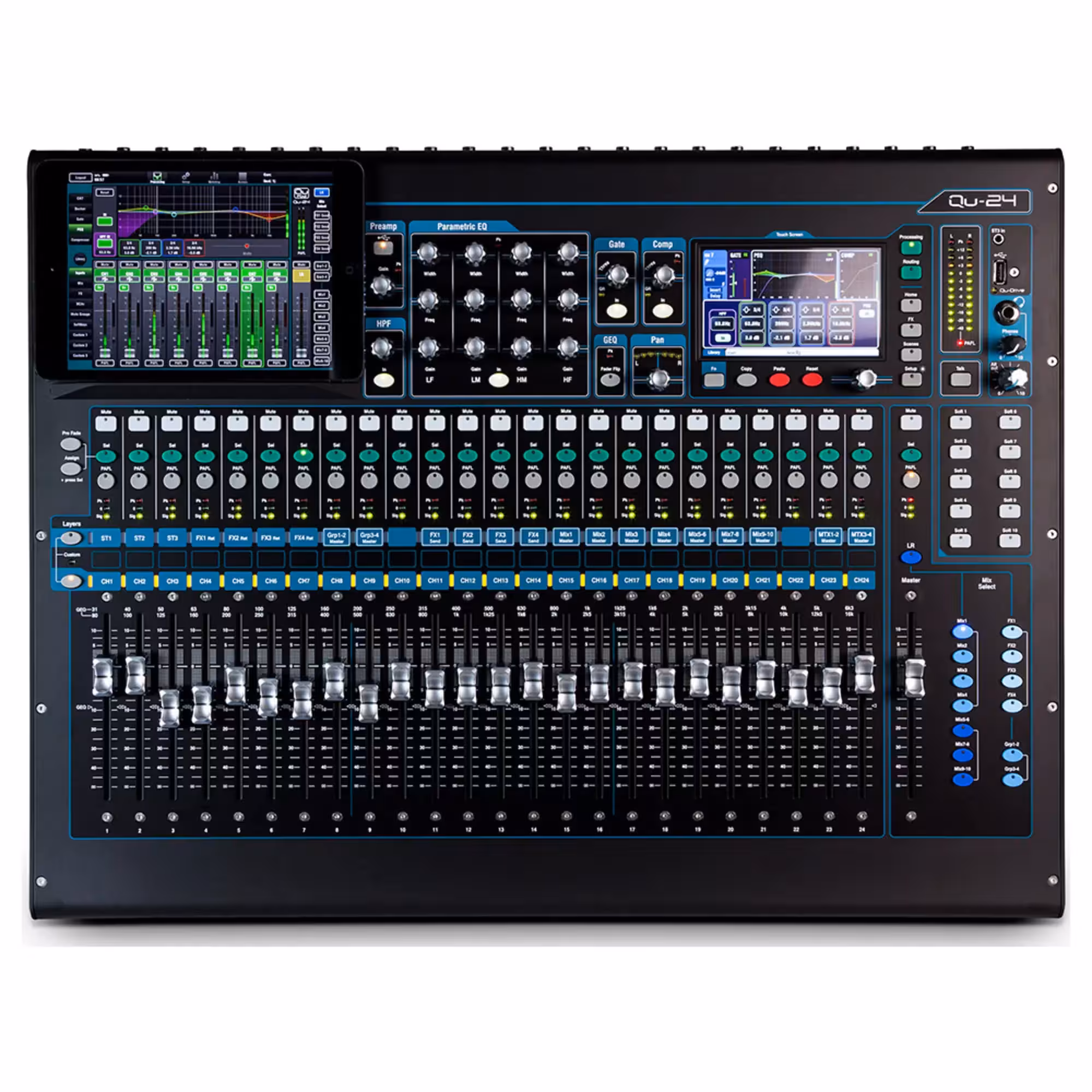Цифровой микшерный пульт Allen & Heath QU-24C (1 / 10)
