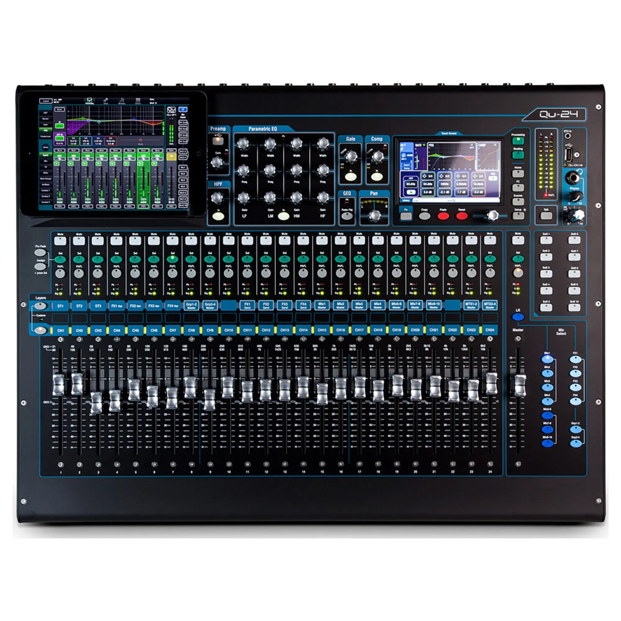 Цифровой микшерный пульт Allen & Heath QU-24C (1 / 10)