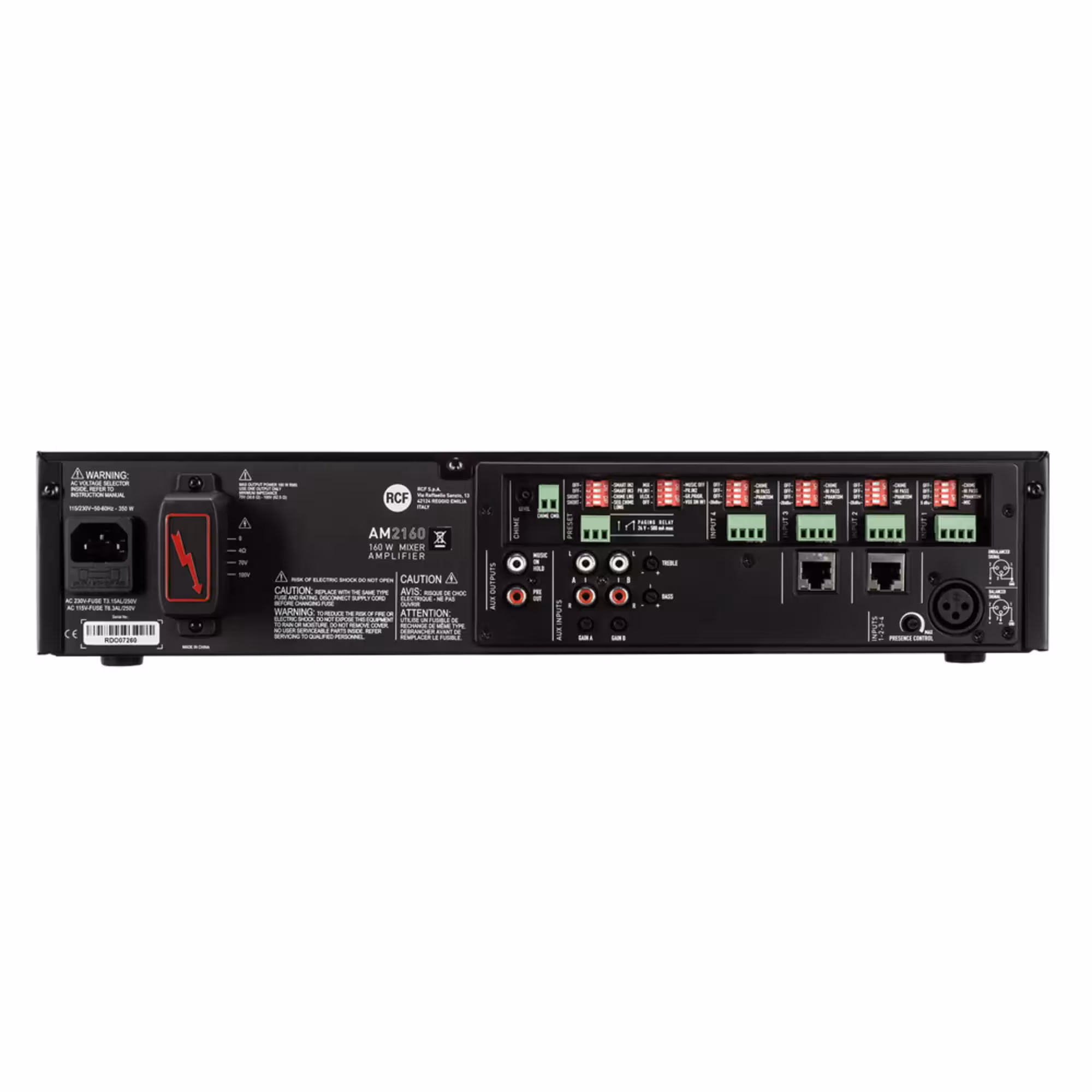 Микширующий трансляционный усилитель RCF AM 2160 (5 / 6)