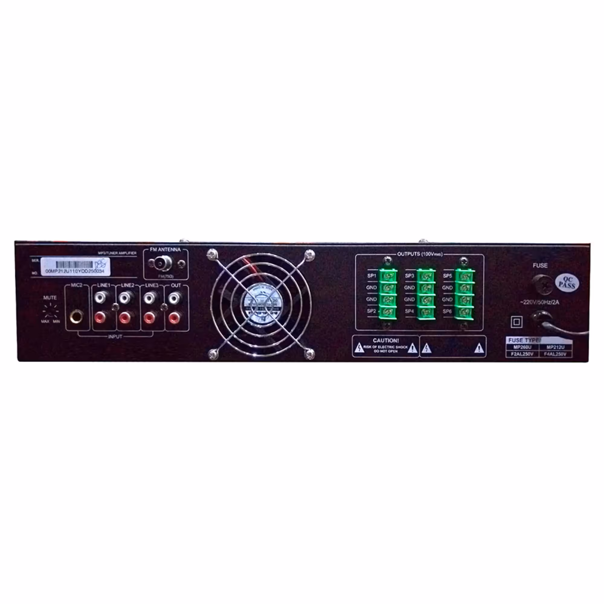 6-зонный микшер-усилитель с плеером DSPPA MP212U (2 / 4)