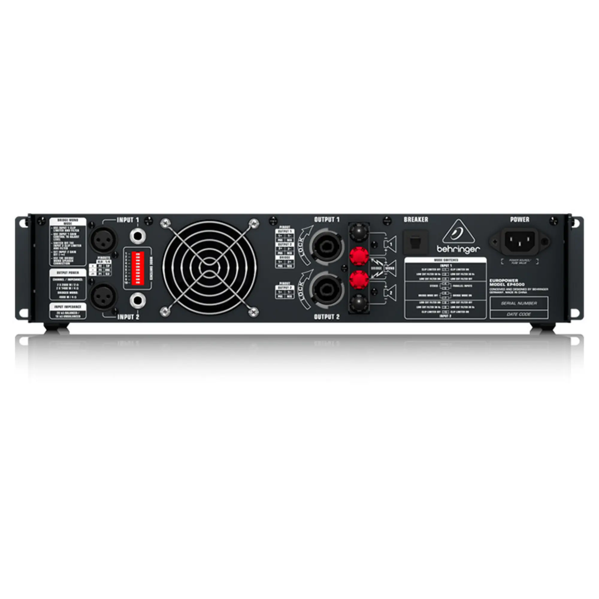 Усилитель мощности Behringer EP4000 (4 / 4)