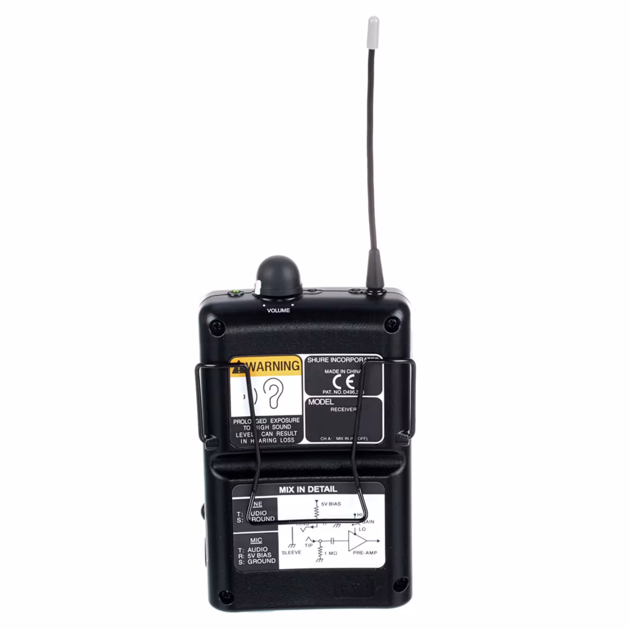 Поясной приёмник-бодипак Shure P2R-H2 (2 / 4)