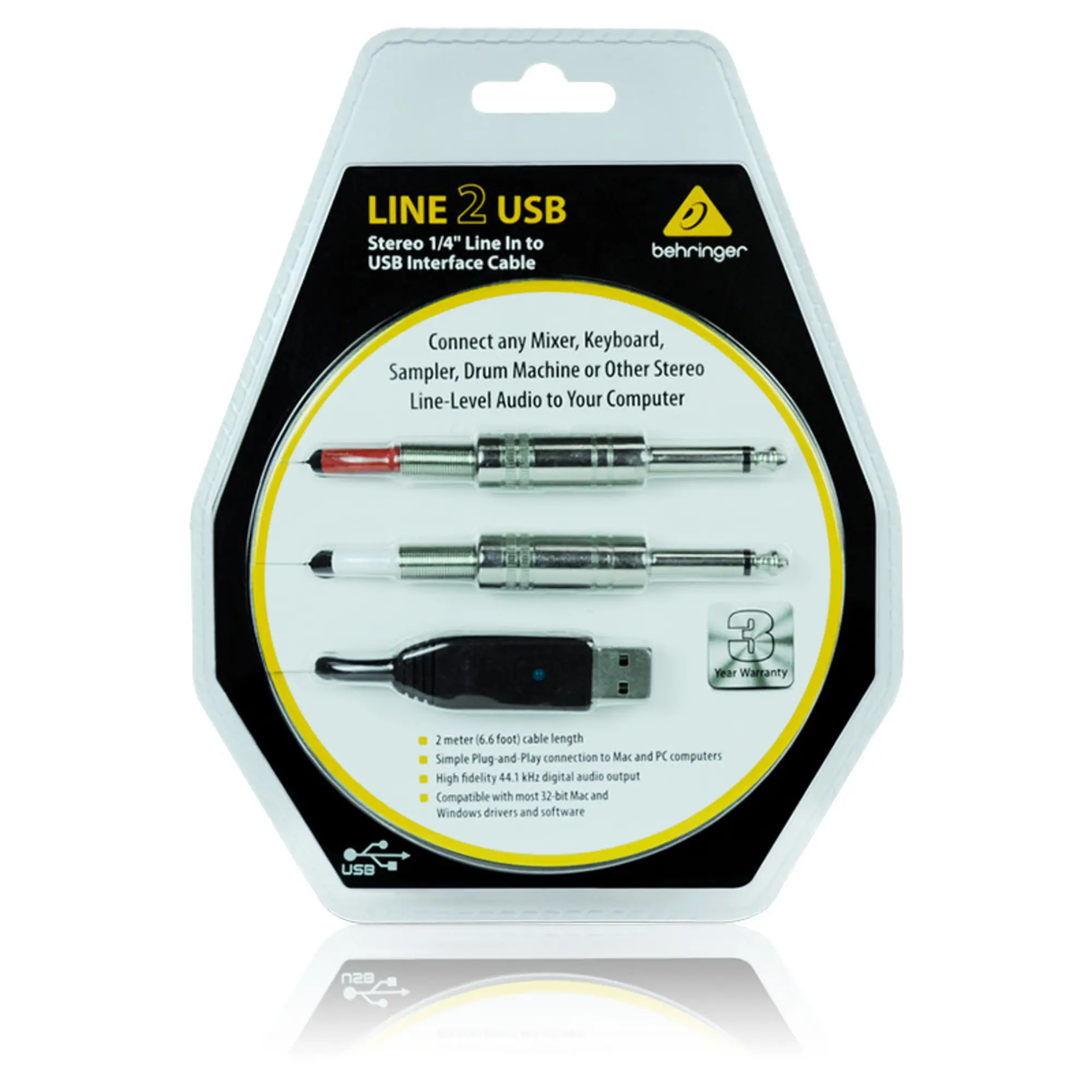 Мобильный аудиоинтерфейс Behringer LINE 2 USB (6 / 7)