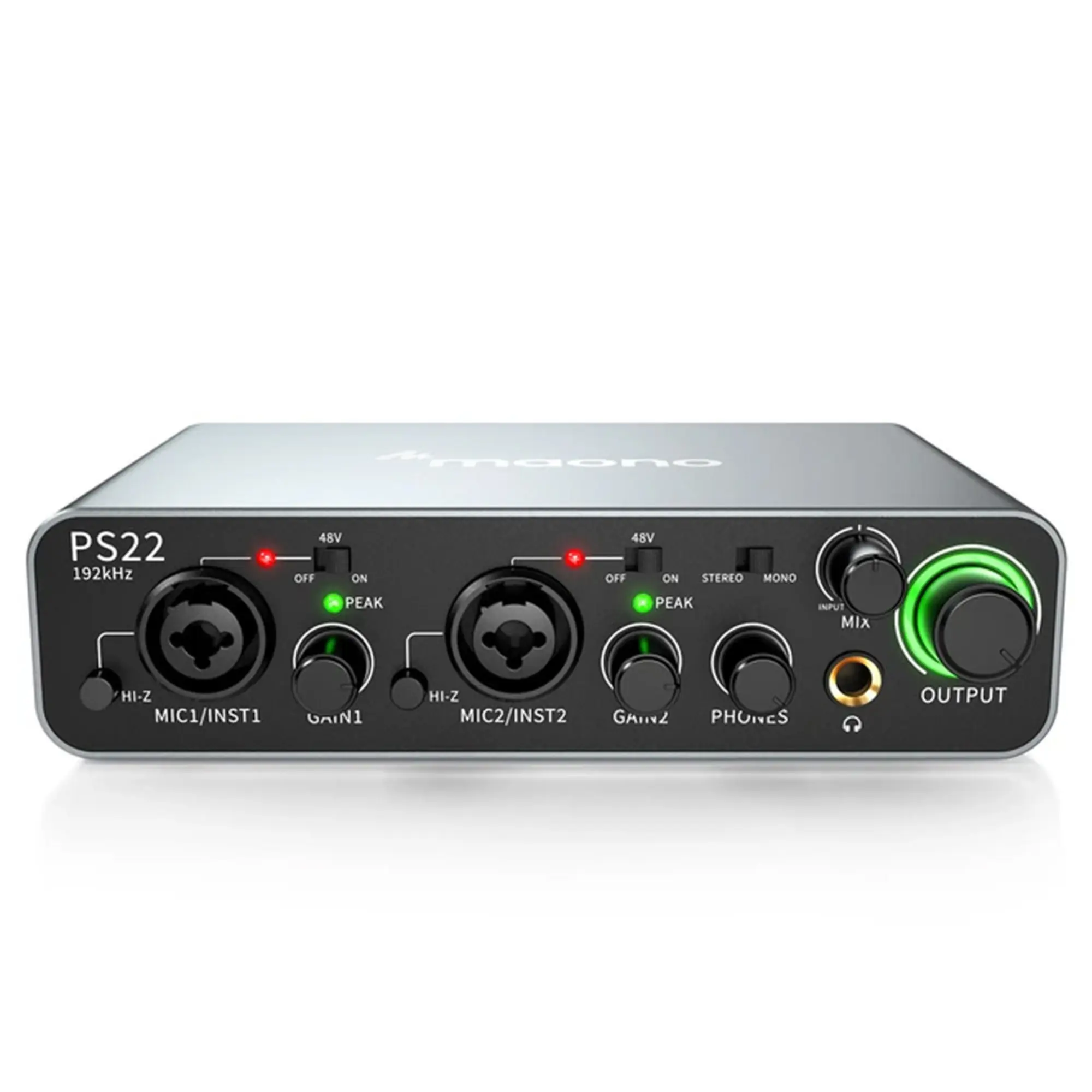 Внешняя студийная звуковая карта Maono PS22 Gray (3 / 4)